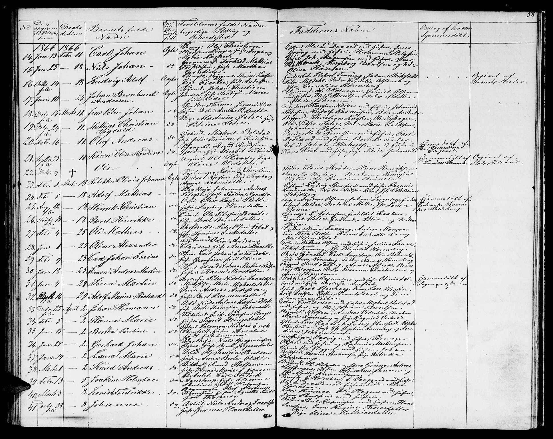 Ministerialprotokoller, klokkerbøker og fødselsregistre - Møre og Romsdal, AV/SAT-A-1454/529/L0464: Klokkerbok nr. 529C01, 1855-1867, s. 58