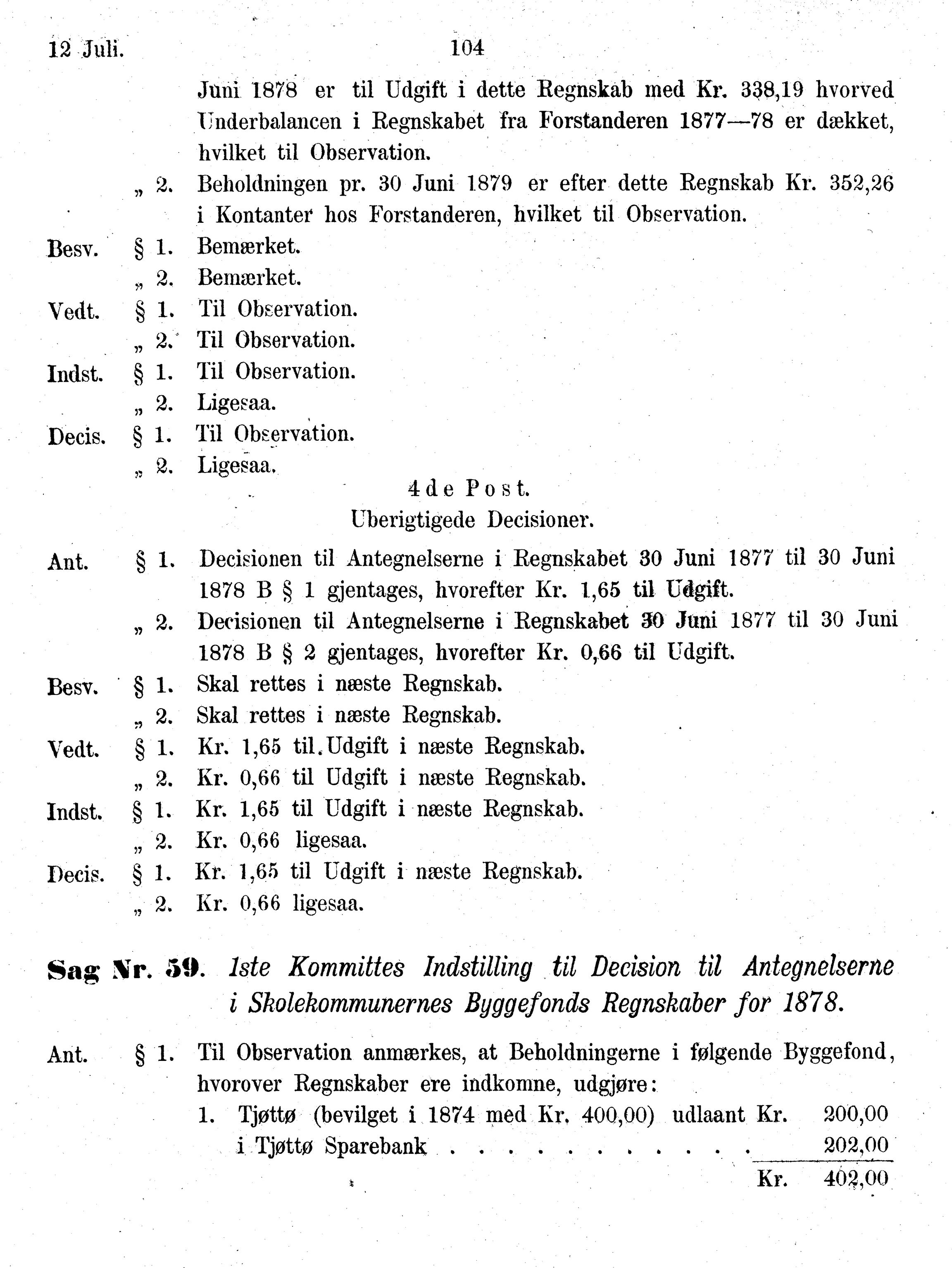 Nordland Fylkeskommune. Fylkestinget, AIN/NFK-17/176/A/Ac/L0010: Fylkestingsforhandlinger 1874-1880, 1874-1880