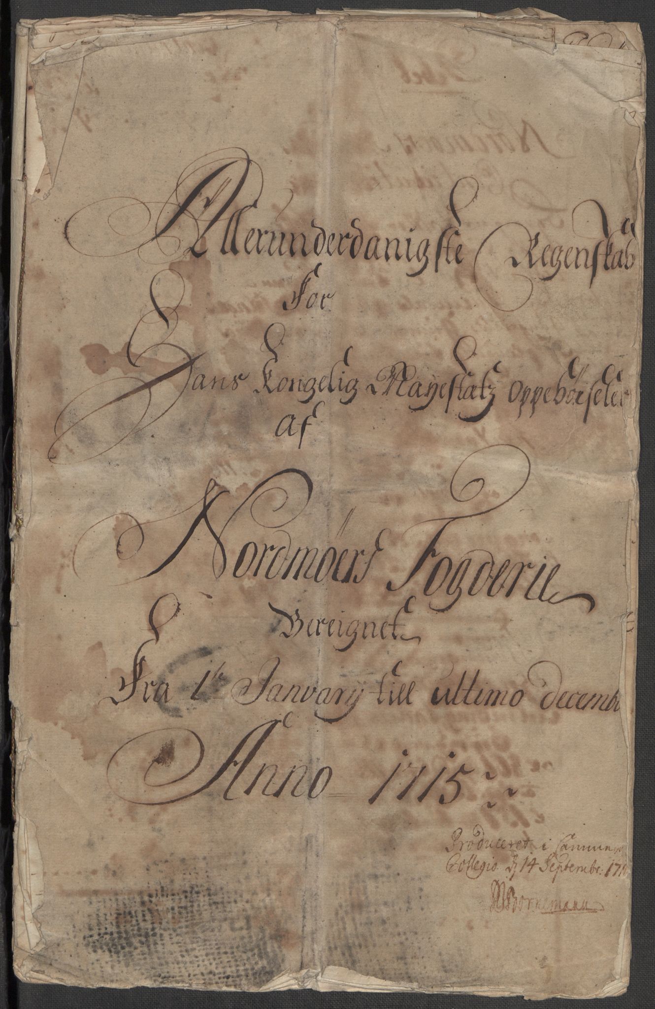Rentekammeret inntil 1814, Reviderte regnskaper, Fogderegnskap, RA/EA-4092/R56/L3748: Fogderegnskap Nordmøre, 1714-1715, s. 323