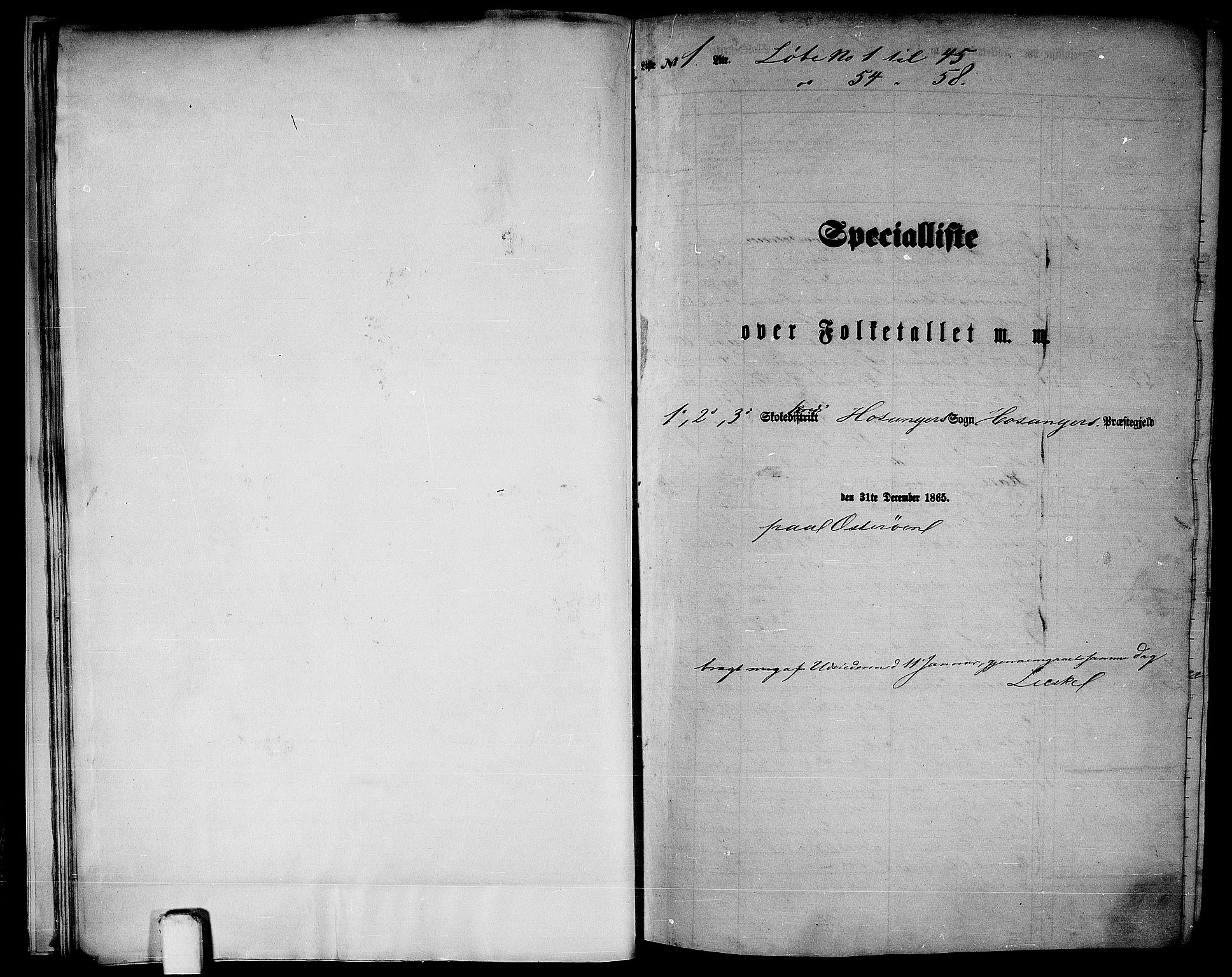 RA, Folketelling 1865 for 1253P Hosanger prestegjeld, 1865, s. 18