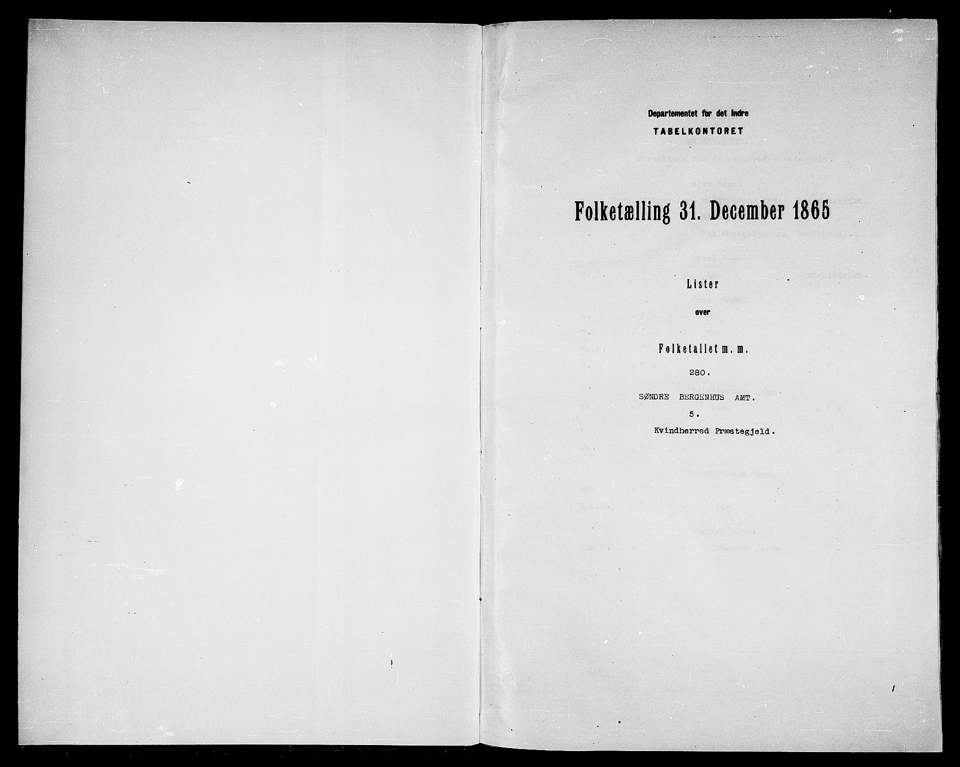 RA, Folketelling 1865 for 1224P Kvinnherad prestegjeld, 1865, s. 3