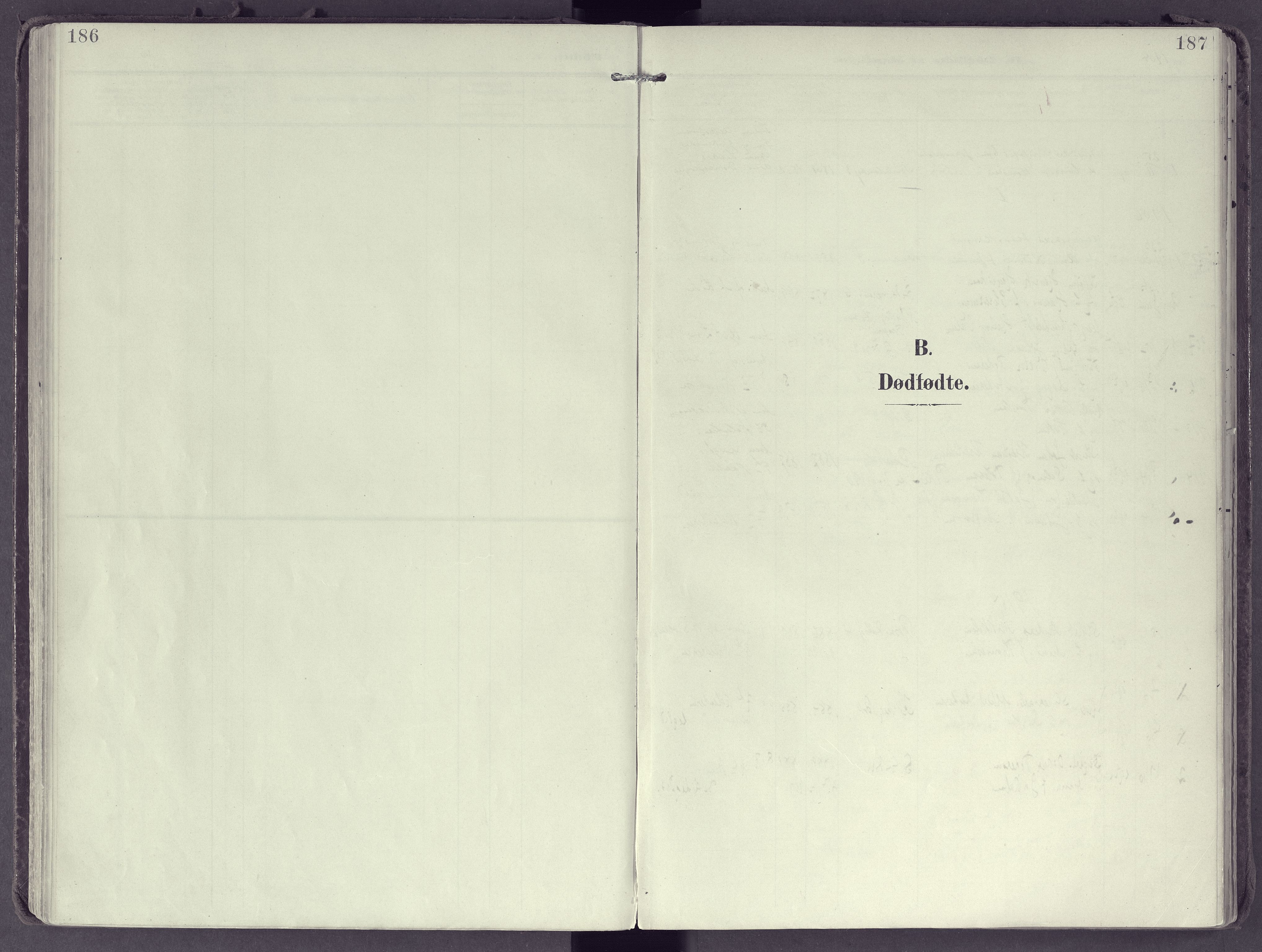 Larvik kirkebøker, AV/SAKO-A-352/F/Fb/L0005: Ministerialbok nr. II 5, 1903-1925, s. 186-187