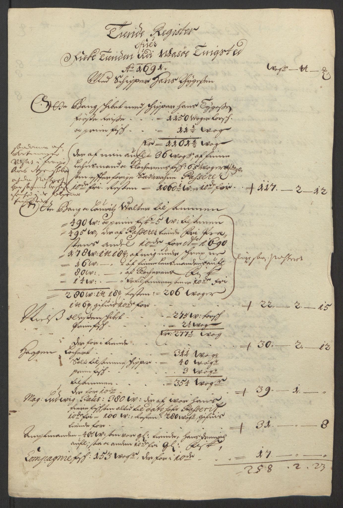 Rentekammeret inntil 1814, Reviderte regnskaper, Fogderegnskap, AV/RA-EA-4092/R69/L4851: Fogderegnskap Finnmark/Vardøhus, 1691-1700, s. 48