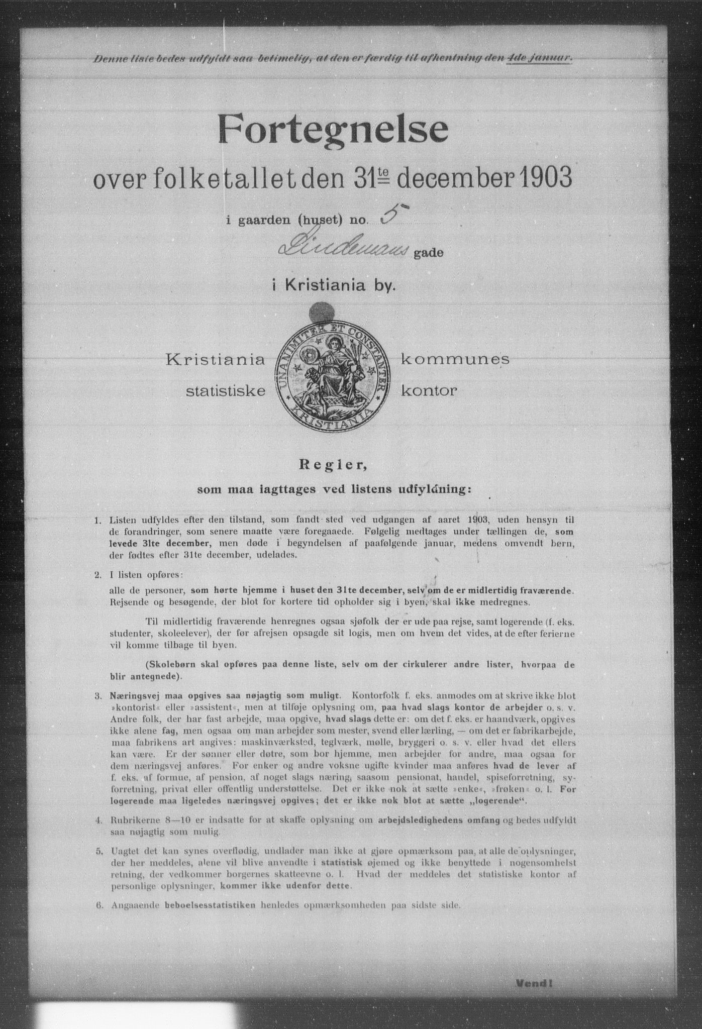 OBA, Kommunal folketelling 31.12.1903 for Kristiania kjøpstad, 1903, s. 11371