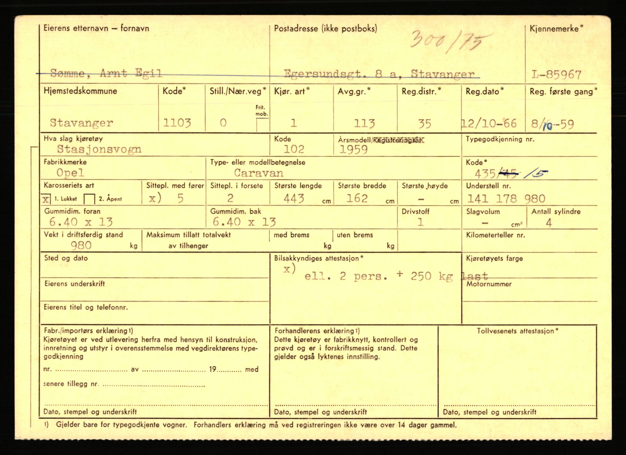 Stavanger trafikkstasjon, AV/SAST-A-101942/0/F/L0073: L-84100 - L-86499, 1930-1971, s. 1937