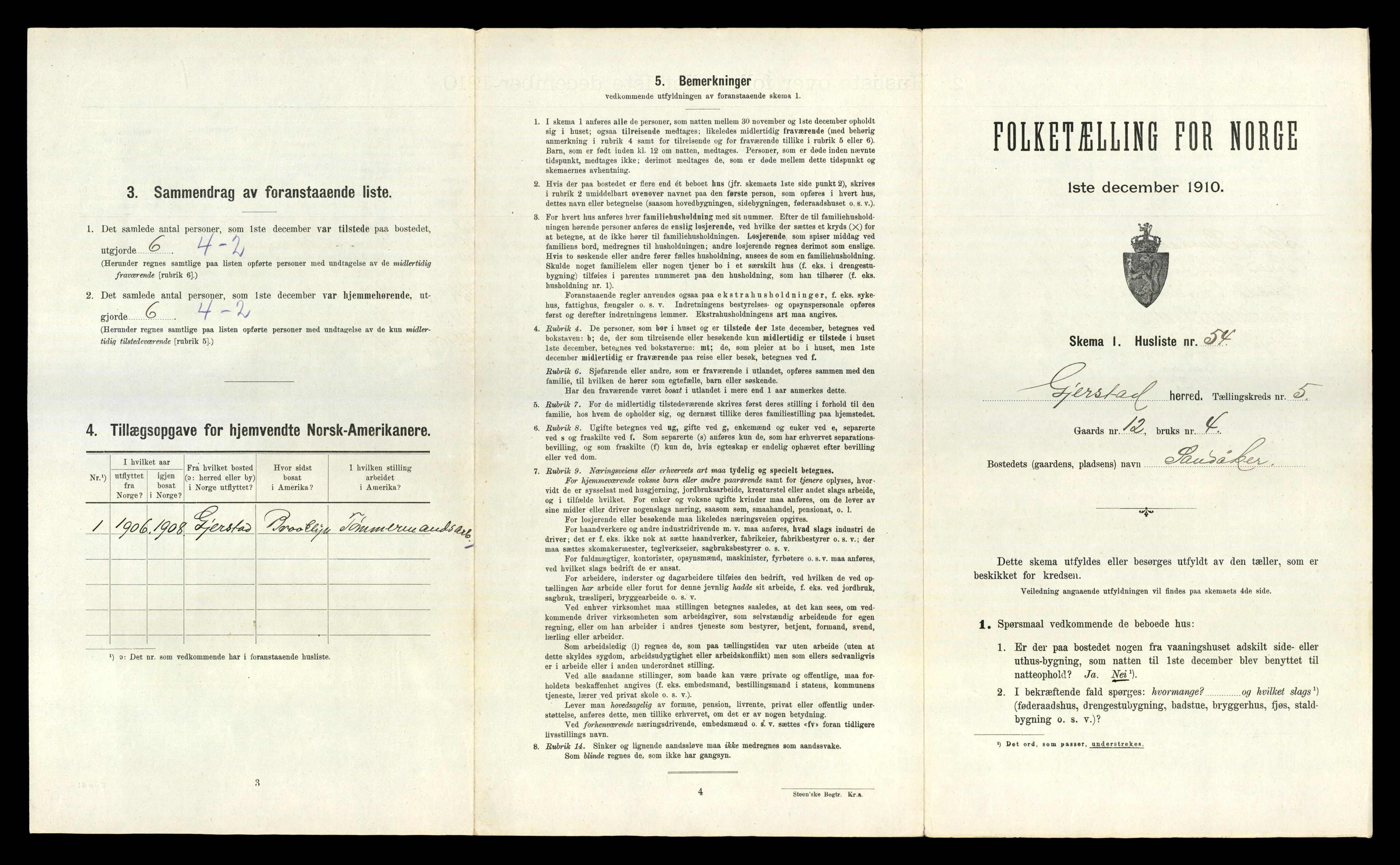 RA, Folketelling 1910 for 0911 Gjerstad herred, 1910, s. 369