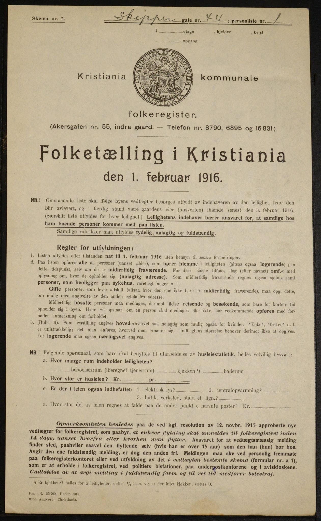 OBA, Kommunal folketelling 1.2.1916 for Kristiania, 1916, s. 98229