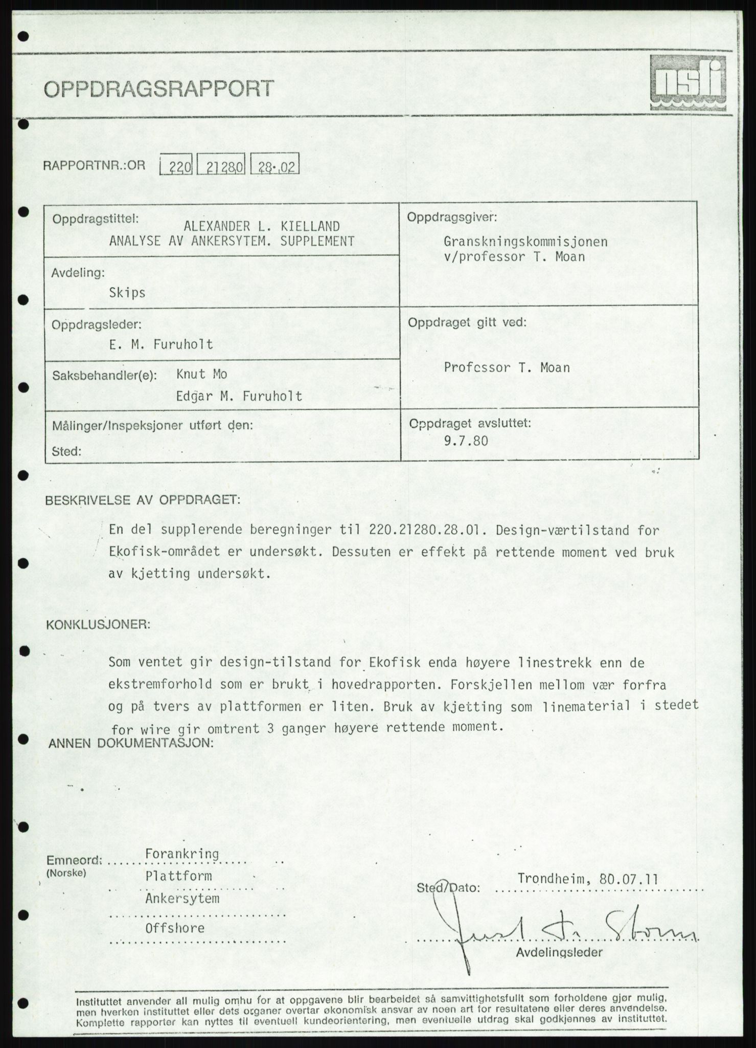Justisdepartementet, Granskningskommisjonen ved Alexander Kielland-ulykken 27.3.1980, RA/S-1165/D/L0025: I Det norske Veritas (Doku.liste + I6, I12, I18-I20, I29, I32-I33, I35, I37-I39, I42)/J Department of Energy (J11)/M Lloyds Register(M6, M8-M10)/T (T2-T3/ U Stabilitet (U1-U2)/V Forankring (V1-V3), 1980-1981, s. 877