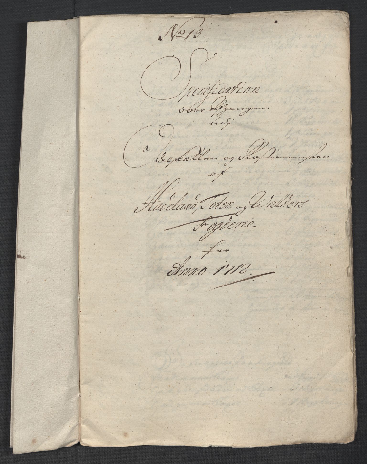 Rentekammeret inntil 1814, Reviderte regnskaper, Fogderegnskap, AV/RA-EA-4092/R18/L1309: Fogderegnskap Hadeland, Toten og Valdres, 1712, s. 356