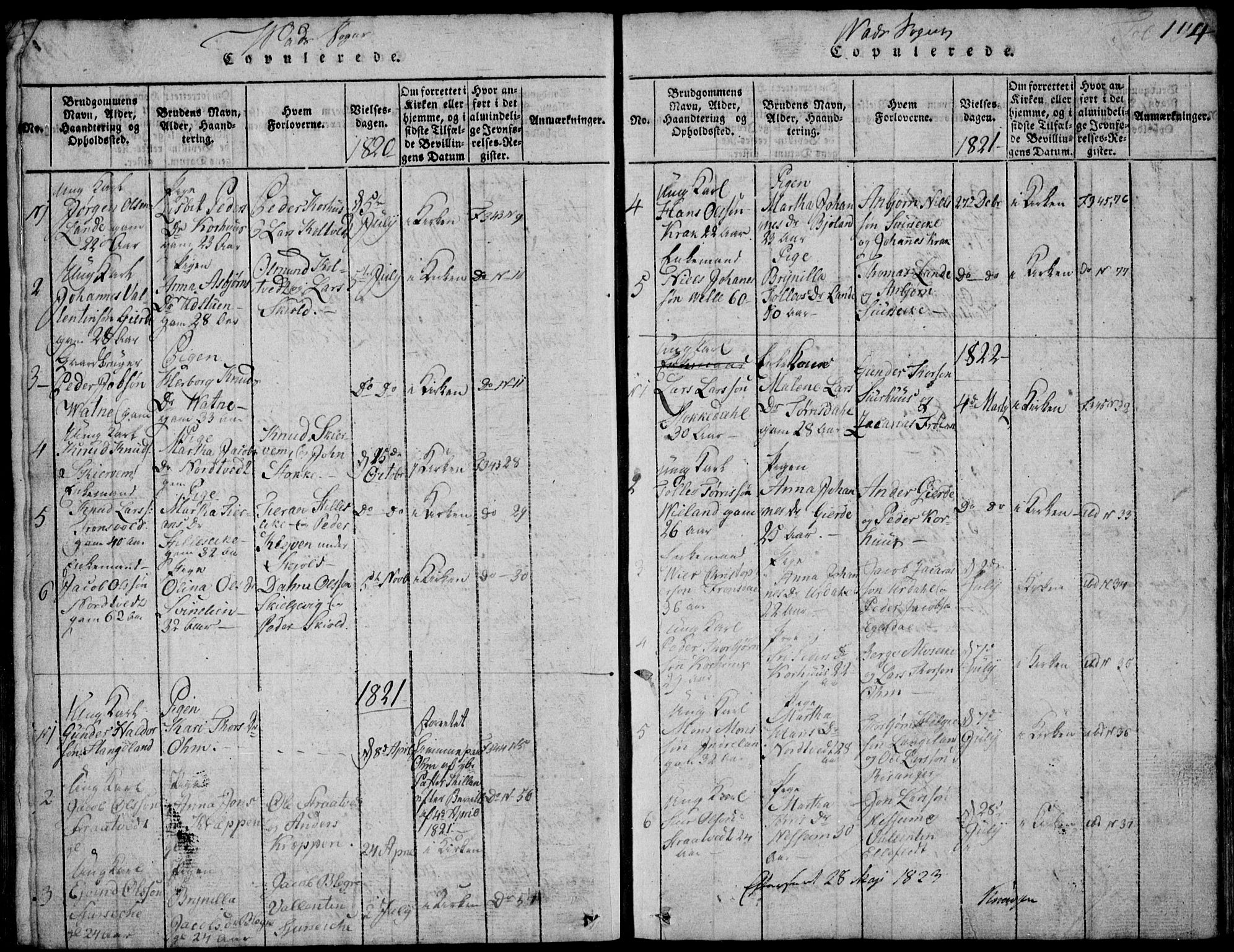 Skjold sokneprestkontor, AV/SAST-A-101847/H/Ha/Hab/L0002: Klokkerbok nr. B 2 /2, 1815-1830, s. 194