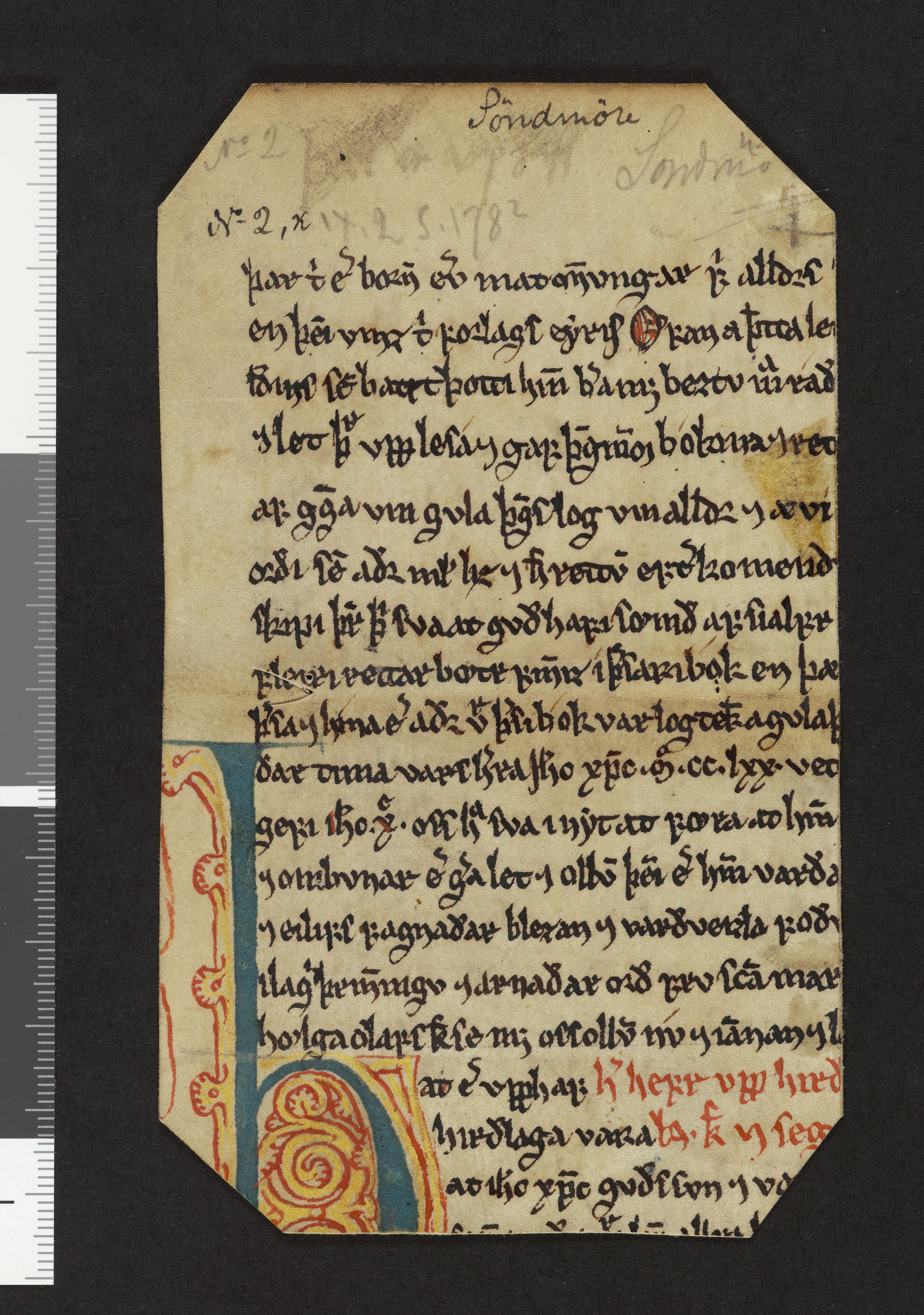 Riksarkivets diplomsamling, RA/EA-5965/F26/L0002: Norrøne membranfragmenter bestand 2-9 (10), 1100-1536, s. 72