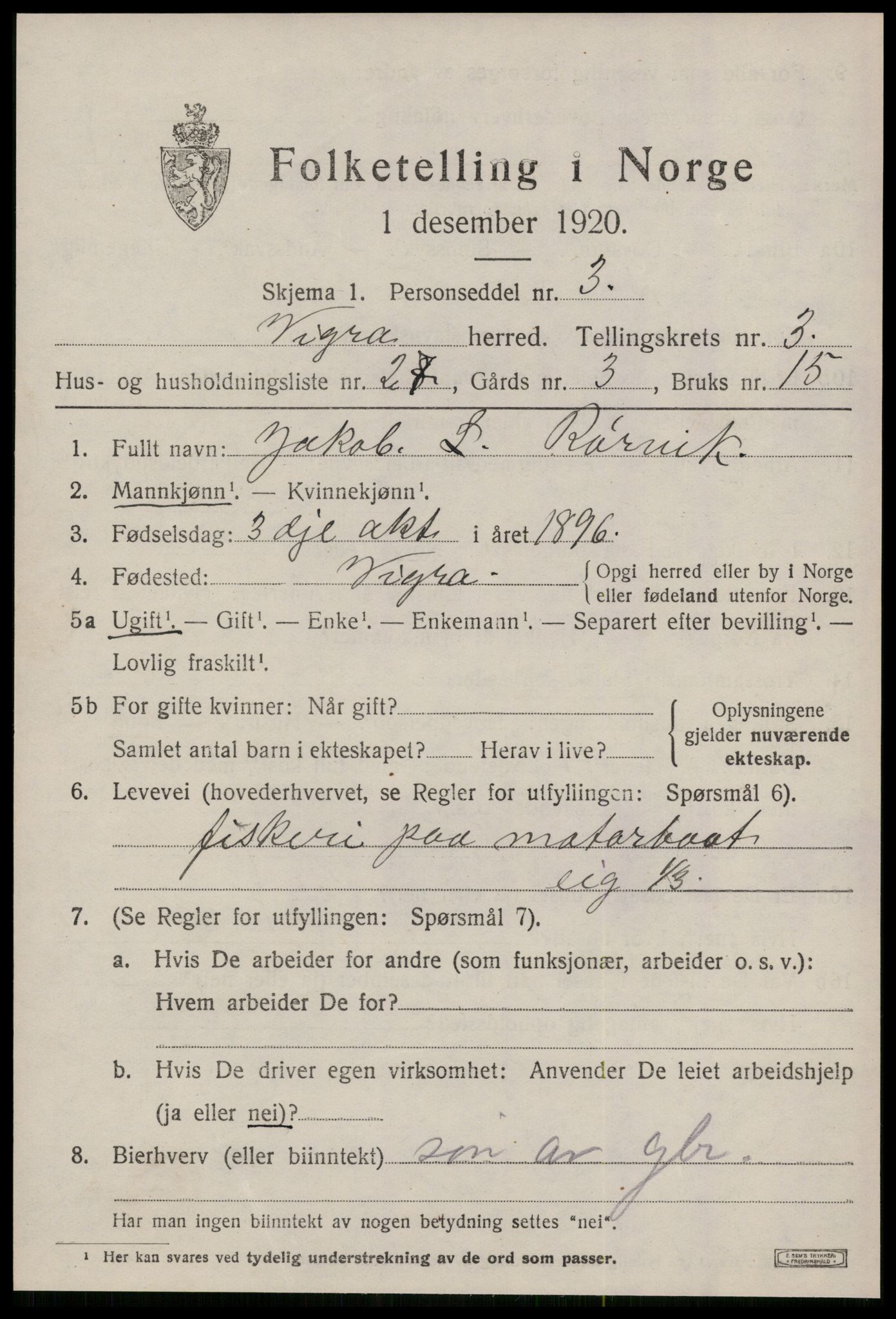 SAT, Folketelling 1920 for 1533 Vigra herred, 1920, s. 1726
