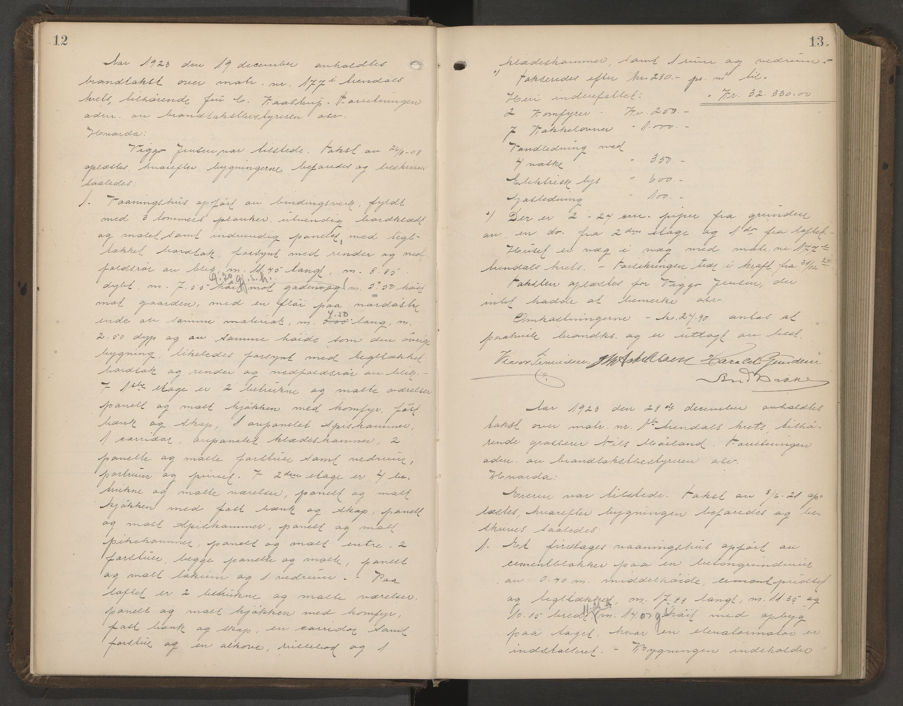 Norges Brannkasse Arendal, AV/SAK-2241-0002/F/Fa/L0031: Branntakstprotokoll nr. 29 med matrikkelnummerregister, 1923-1929