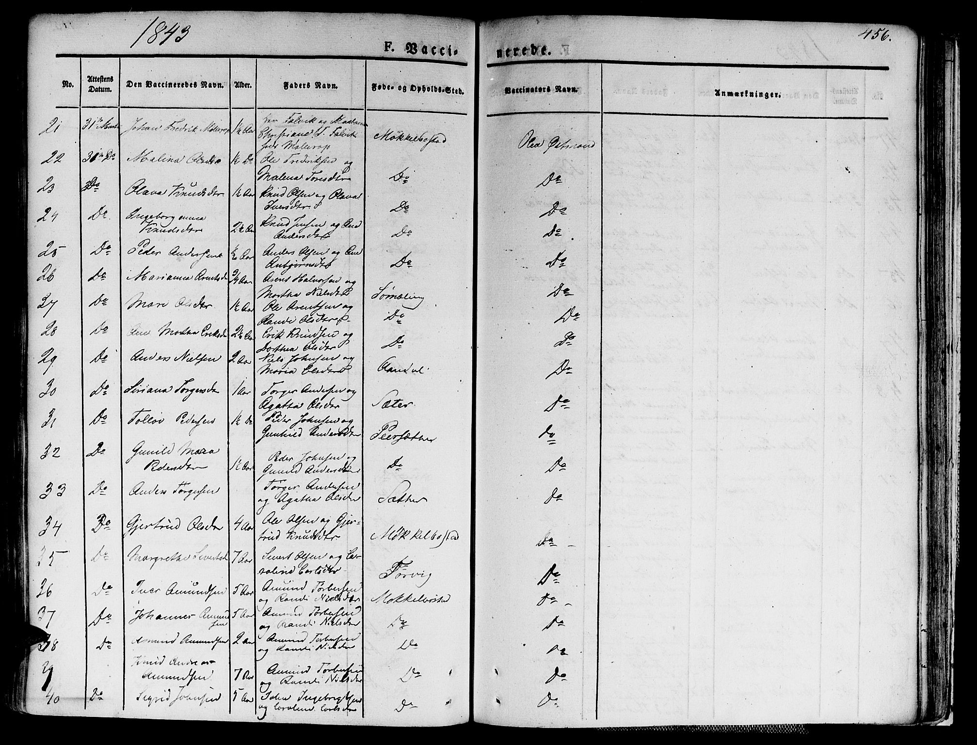 Ministerialprotokoller, klokkerbøker og fødselsregistre - Møre og Romsdal, AV/SAT-A-1454/586/L0983: Ministerialbok nr. 586A09, 1829-1843, s. 456