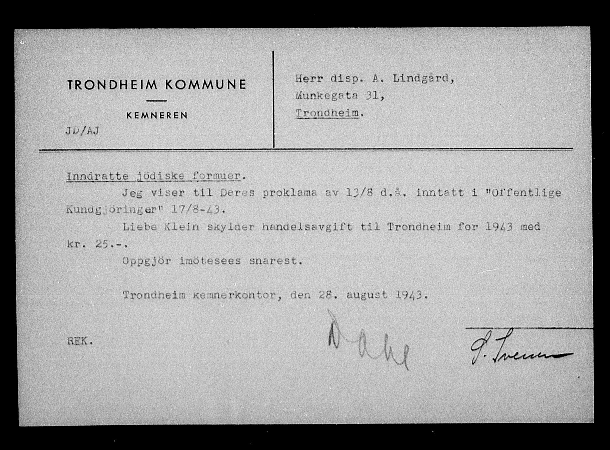 Justisdepartementet, Tilbakeføringskontoret for inndratte formuer, AV/RA-S-1564/H/Hc/Hca/L0902: --, 1945-1947, s. 144