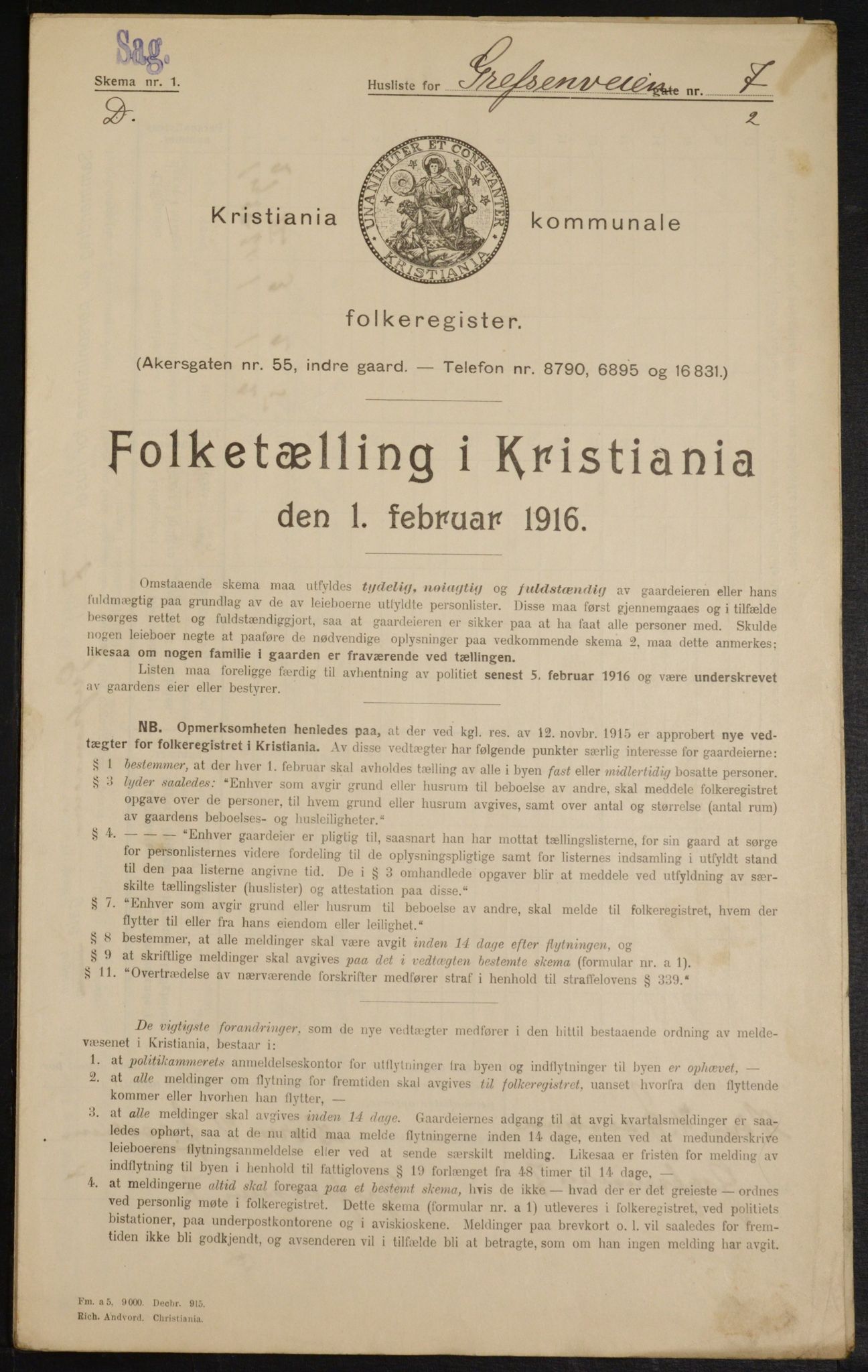 OBA, Kommunal folketelling 1.2.1916 for Kristiania, 1916, s. 30096