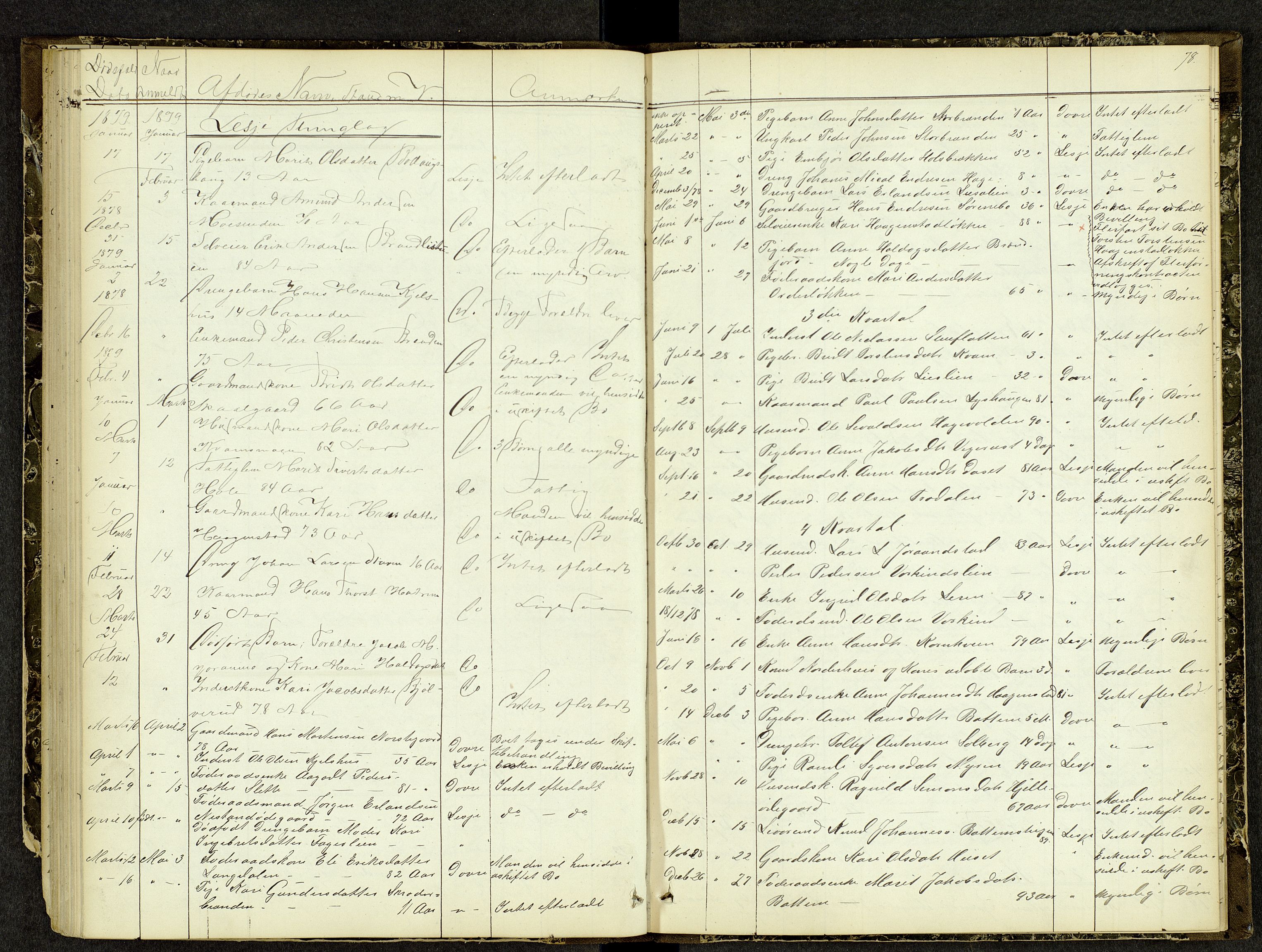Nord-Gudbrandsdal tingrett, AV/SAH-TING-002/J/Jk/Jka/L0001: Dødsfallsprotokoll, 1863-1884, s. 77b-78a