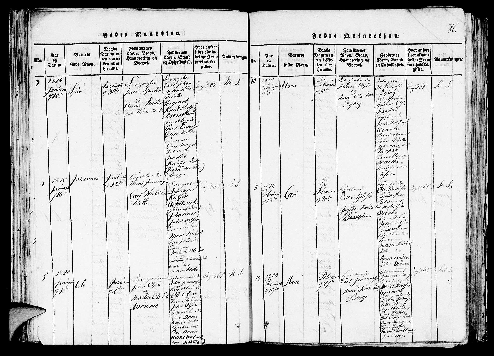Haus sokneprestembete, SAB/A-75601/H/Haa: Ministerialbok nr. A 12, 1816-1821, s. 86