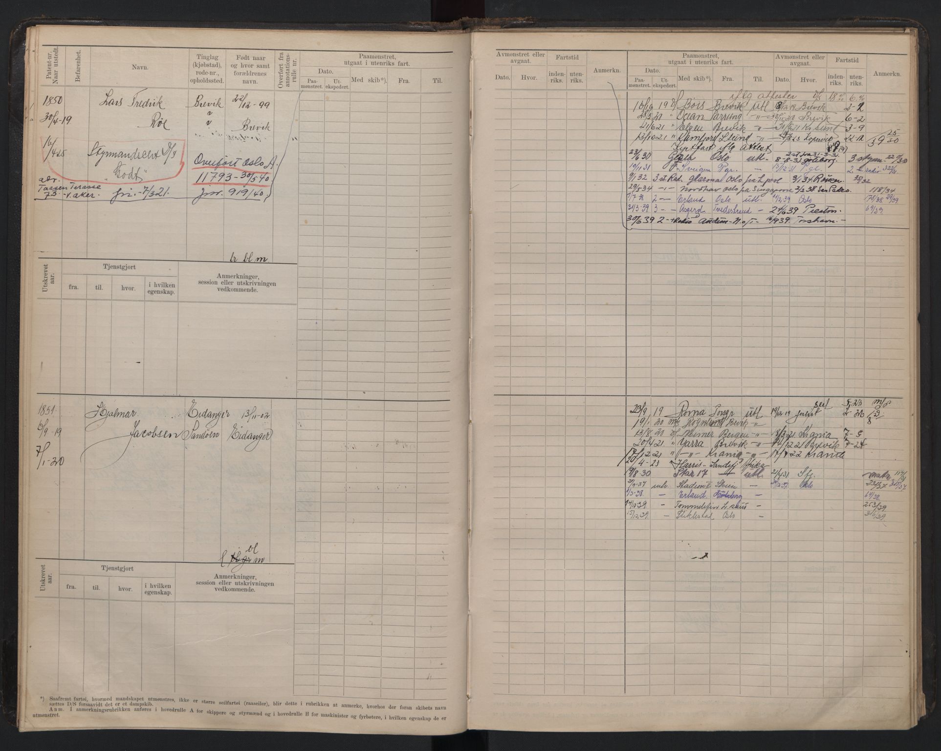 Brevik innrulleringskontor, AV/SAKO-A-833/F/Fb/L0006: Hovedrulle, 1916-1948, s. 16