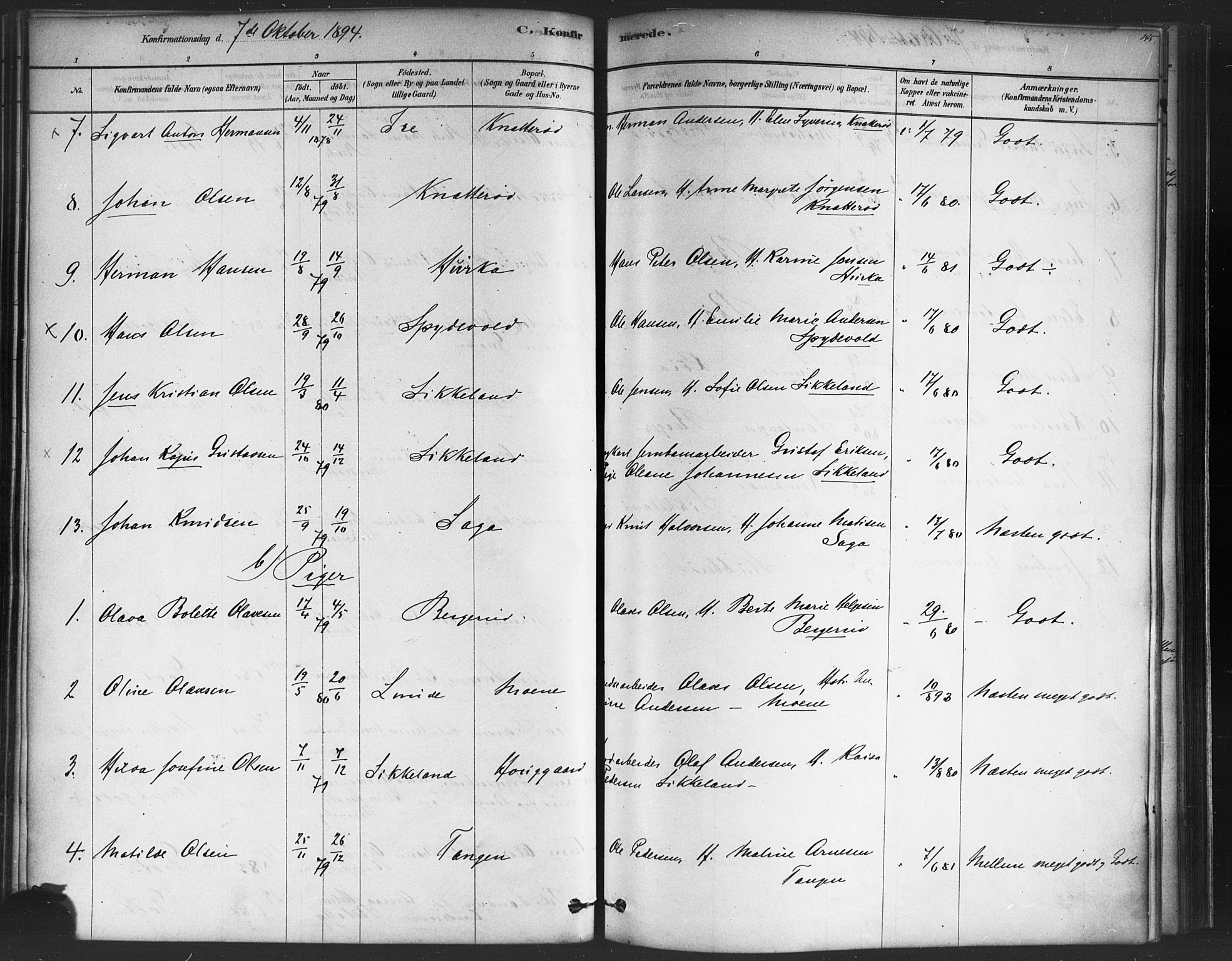 Varteig prestekontor Kirkebøker, SAO/A-10447a/F/Fa/L0002: Ministerialbok nr. 2, 1878-1899, s. 145