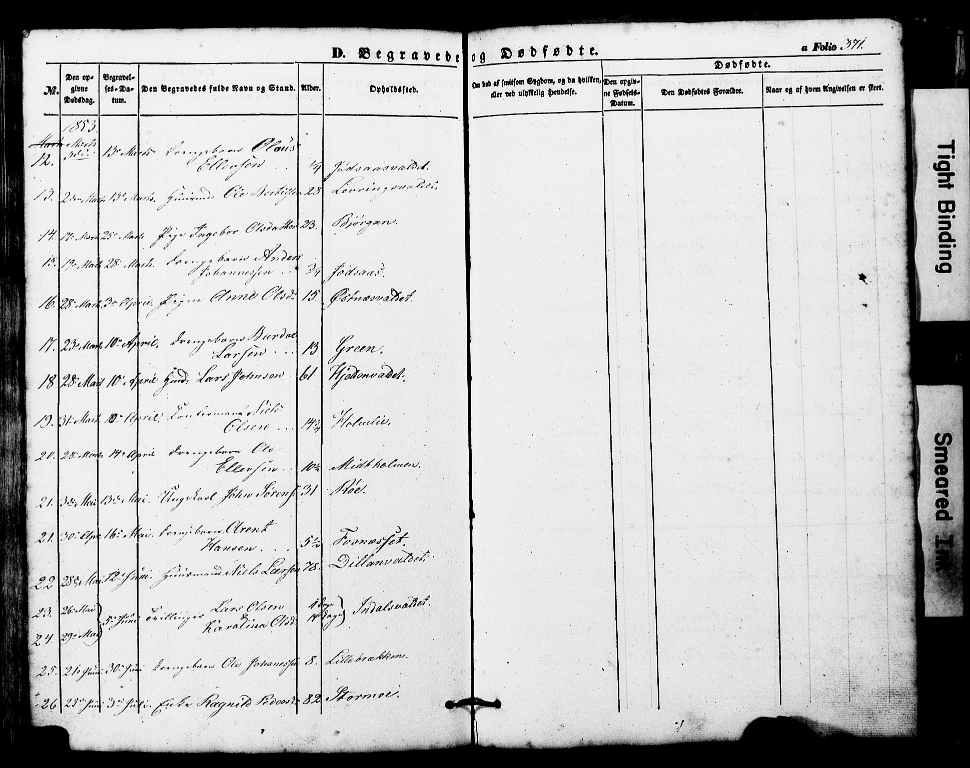 Ministerialprotokoller, klokkerbøker og fødselsregistre - Nord-Trøndelag, SAT/A-1458/724/L0268: Klokkerbok nr. 724C04, 1846-1878, s. 371