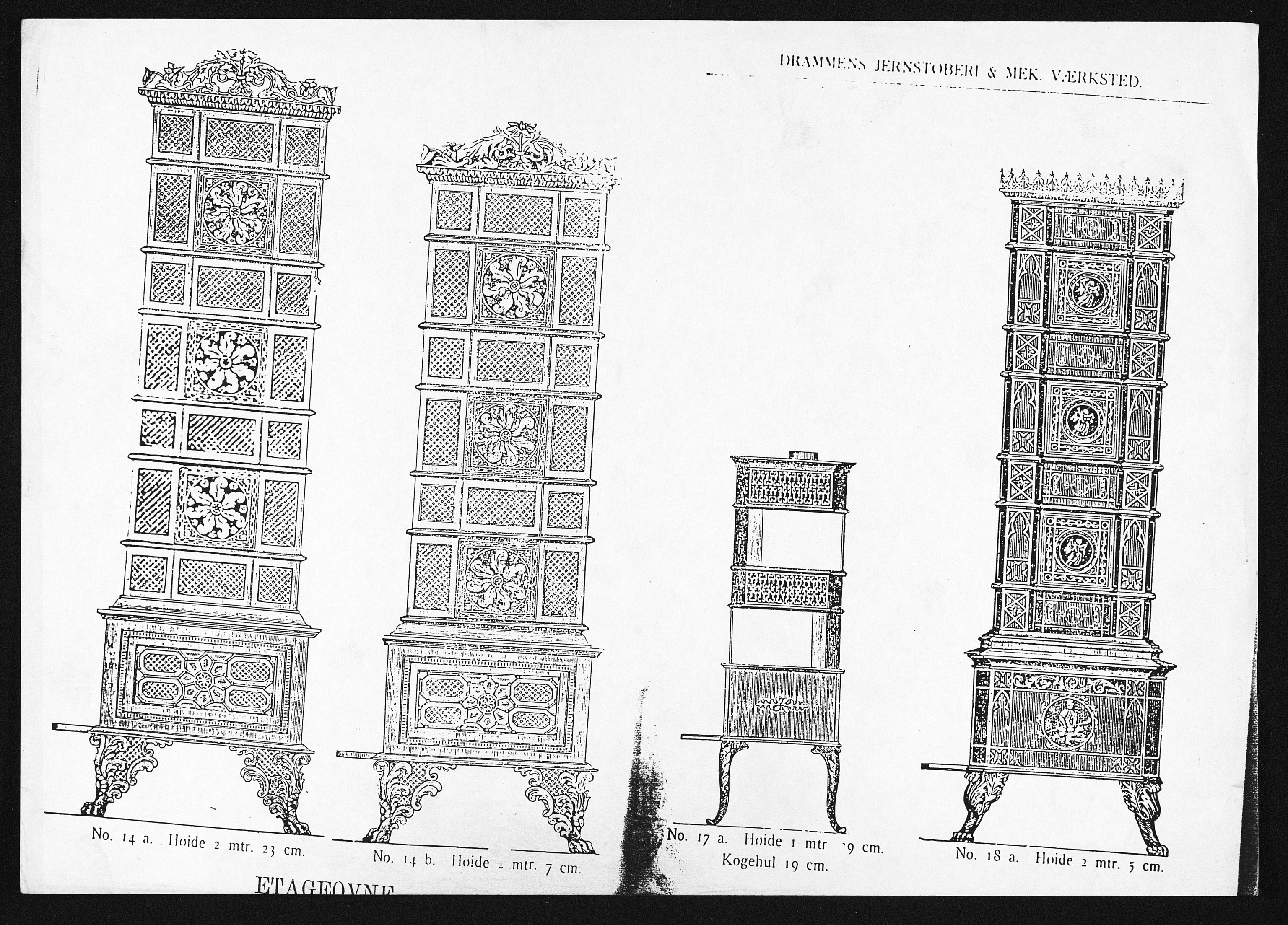 Næs Jernverksmuseets samling av historiske ovnskataloger, NESJ/NJM-006/01/L0047: Drammens Jernstøberi & Mek. Værksted, Illustreret Katalog, 1902