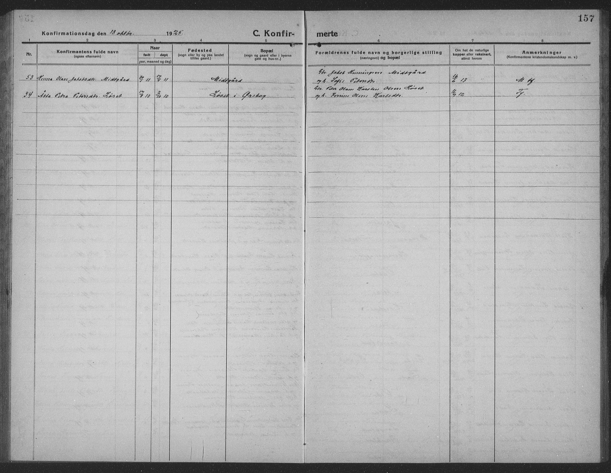 Ministerialprotokoller, klokkerbøker og fødselsregistre - Møre og Romsdal, AV/SAT-A-1454/523/L0342: Klokkerbok nr. 523C05, 1916-1937, s. 157