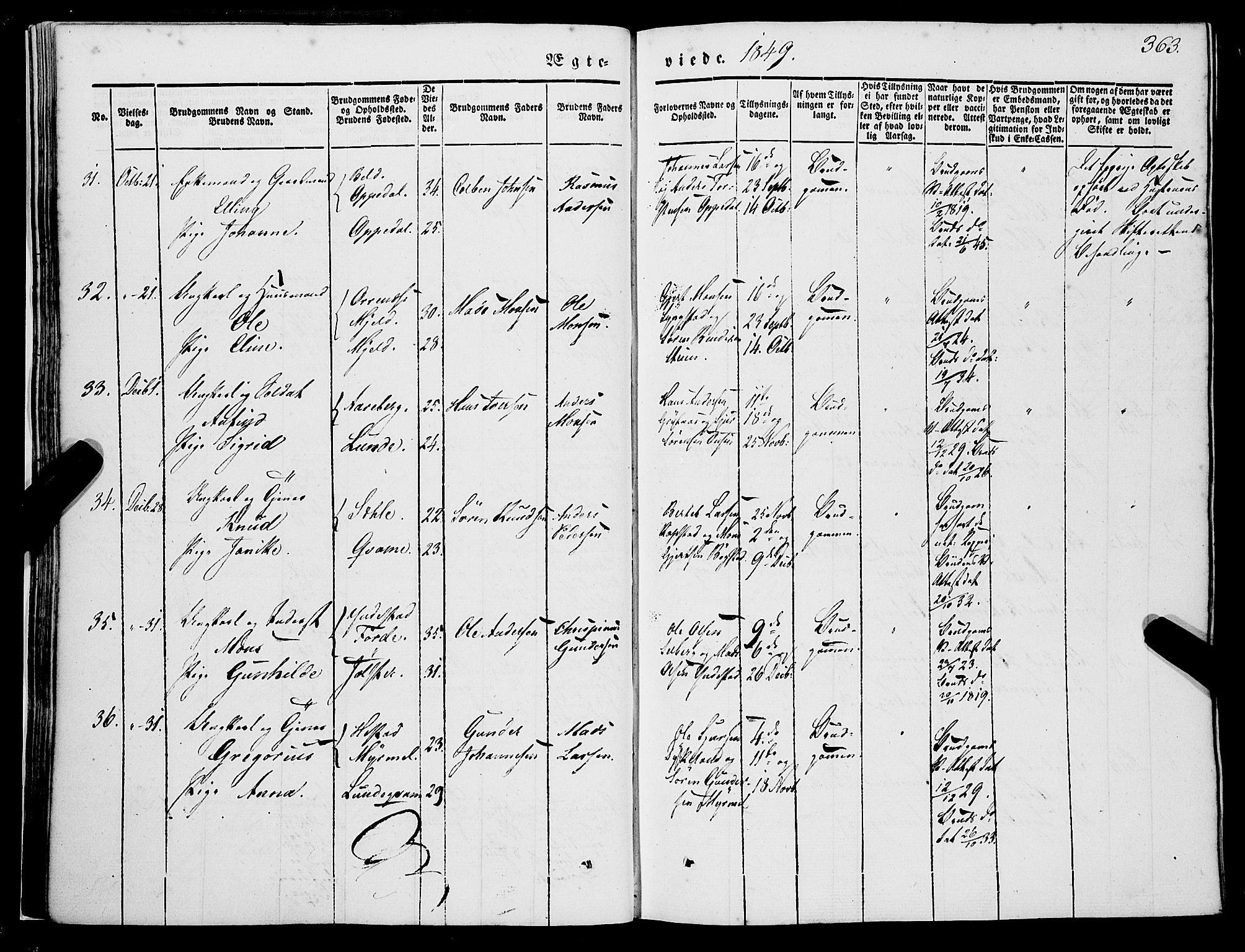 Gaular sokneprestembete, AV/SAB-A-80001/H/Haa: Ministerialbok nr. A 4II, 1841-1859, s. 363