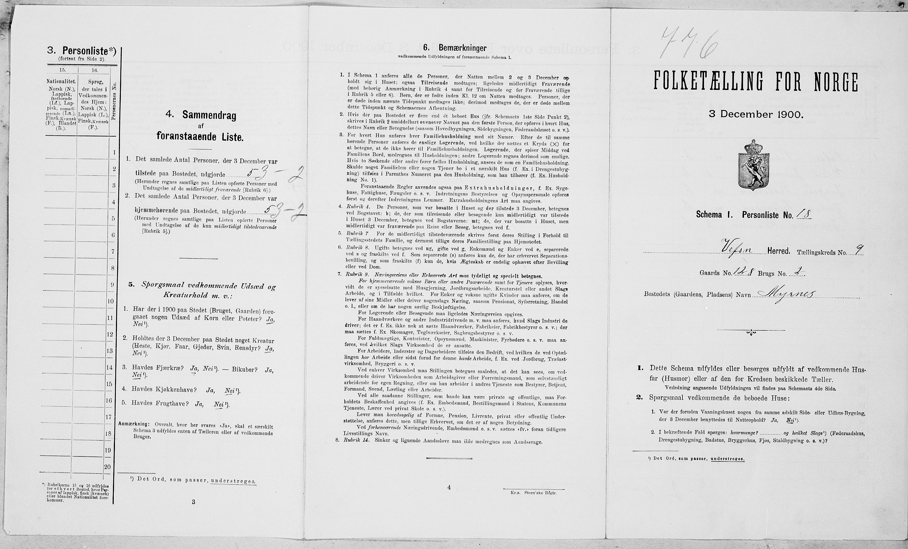 SAT, Folketelling 1900 for 1824 Vefsn herred, 1900, s. 791