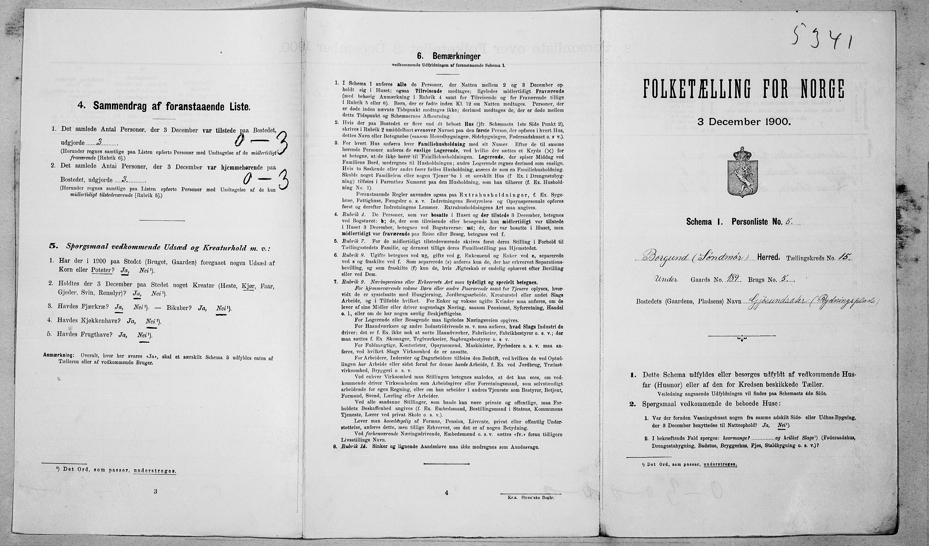 SAT, Folketelling 1900 for 1531 Borgund herred, 1900, s. 1590