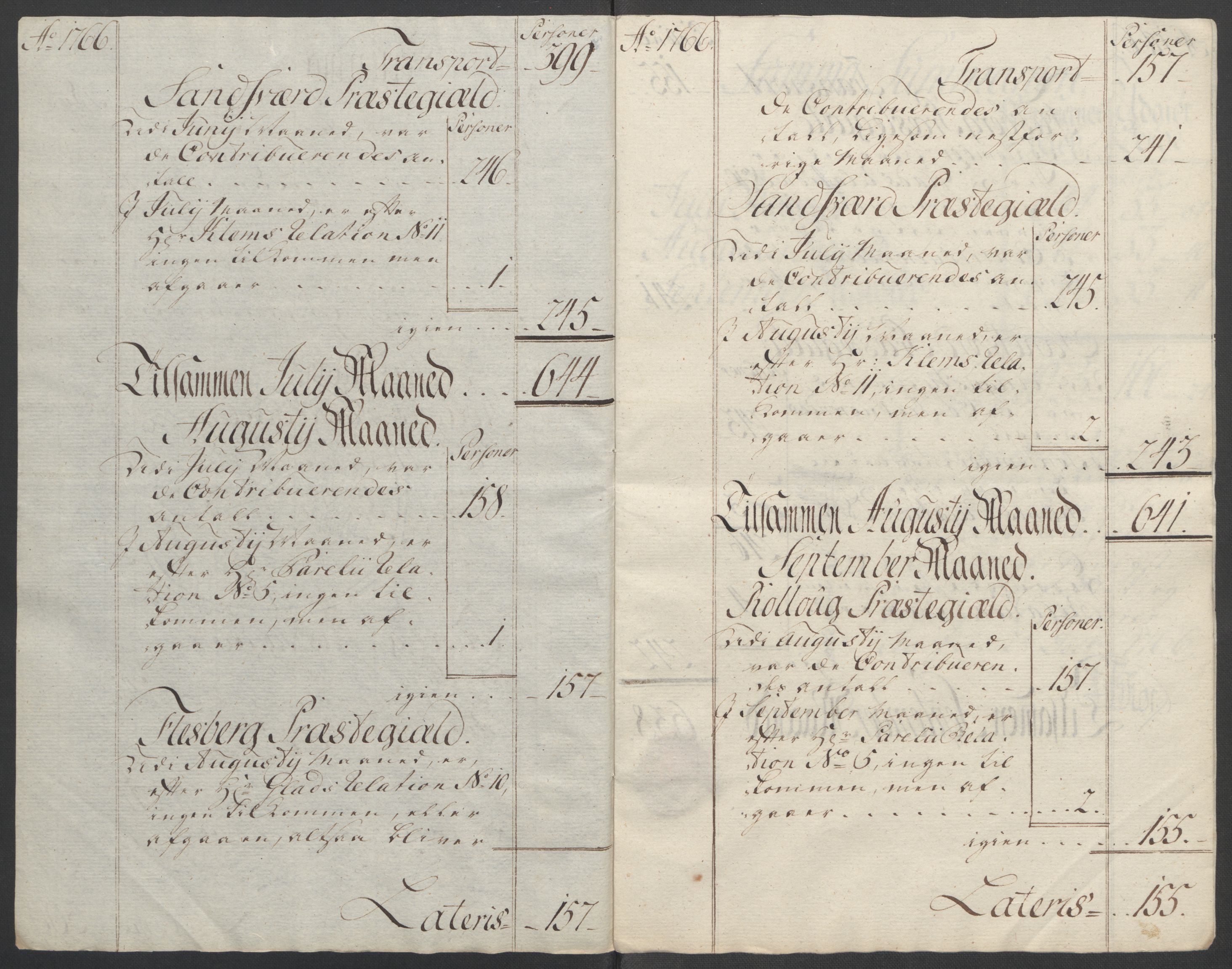 Rentekammeret inntil 1814, Reviderte regnskaper, Fogderegnskap, AV/RA-EA-4092/R24/L1672: Ekstraskatten Numedal og Sandsvær, 1762-1767, s. 307