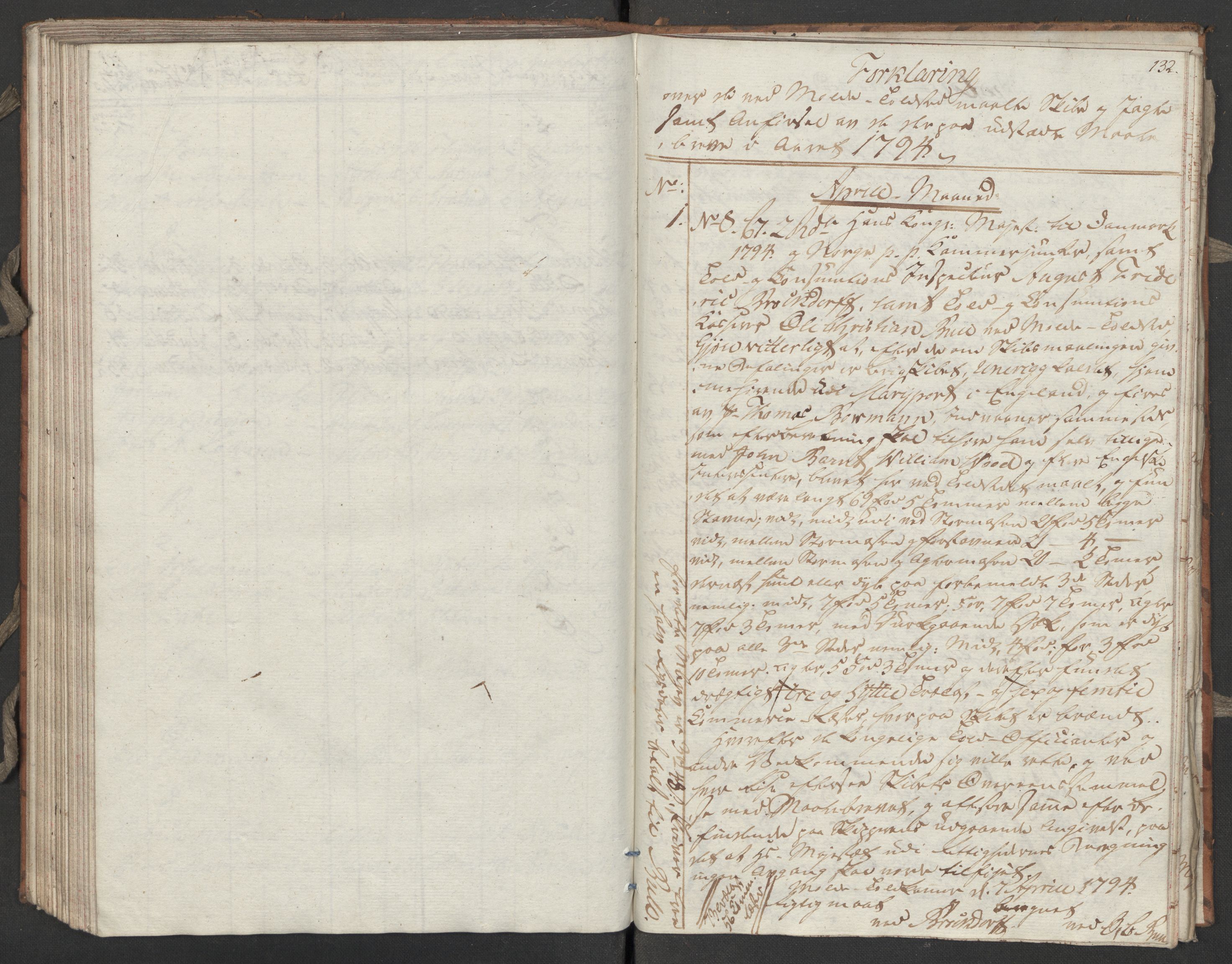 Generaltollkammeret, tollregnskaper, AV/RA-EA-5490/R31/L0055/0001: Tollregnskaper Molde / Tollbok, 1794, s. 131b-132a