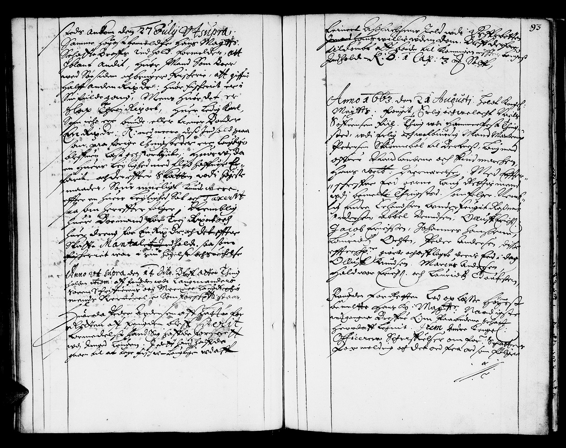 Finnmark sorenskriveri, AV/SATØ-S-0053/F/Fa/L0009: Justisprotokoller, 1654-1663, s. 92b-93a