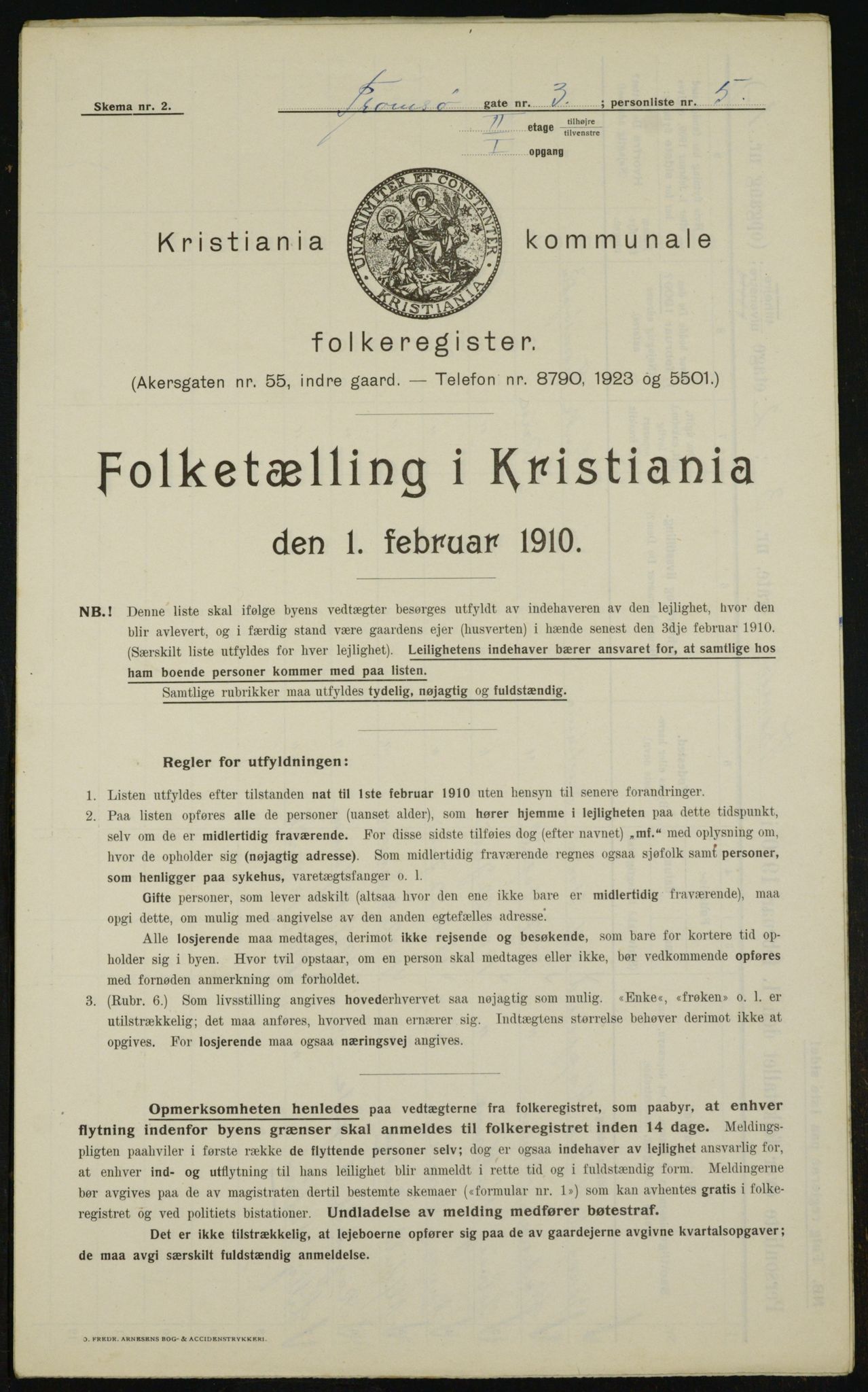 OBA, Kommunal folketelling 1.2.1910 for Kristiania, 1910, s. 109748