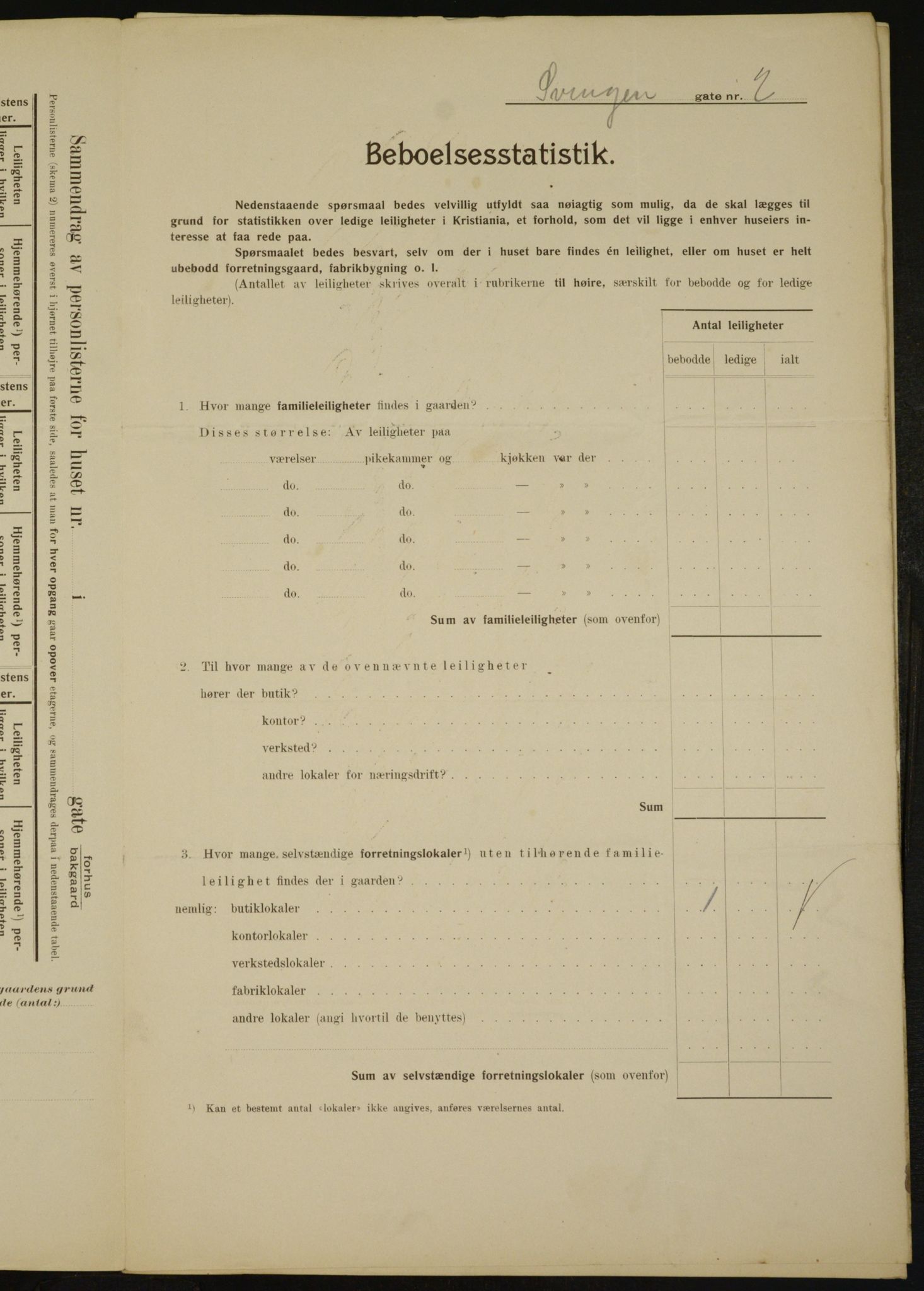 OBA, Kommunal folketelling 1.2.1910 for Kristiania, 1910, s. 100648