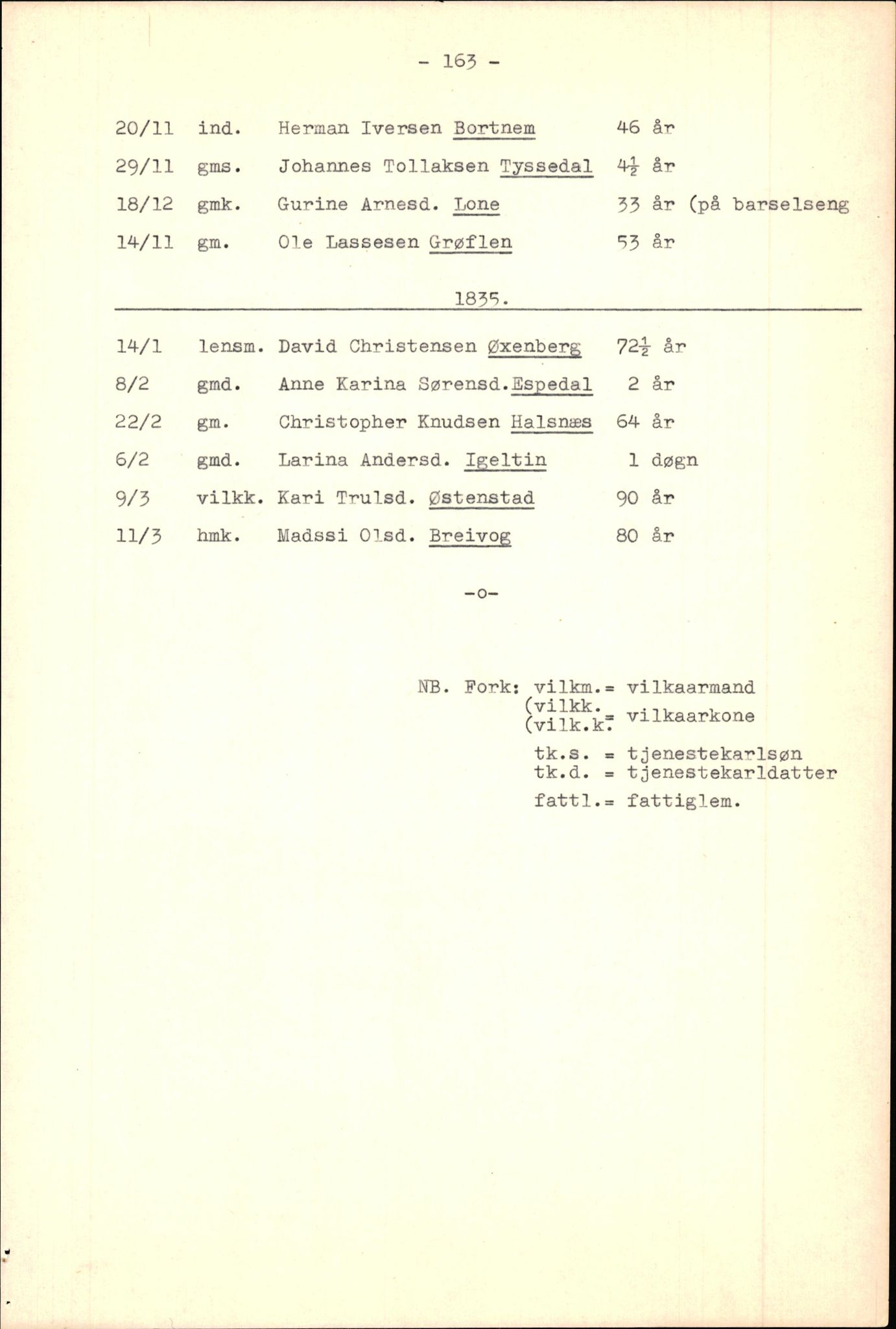 Samling av fulltekstavskrifter, SAB/FULLTEKST/B/14/0014: Fjaler sokneprestembete, ministerialbok nr. A 5, 1821-1835, s. 164