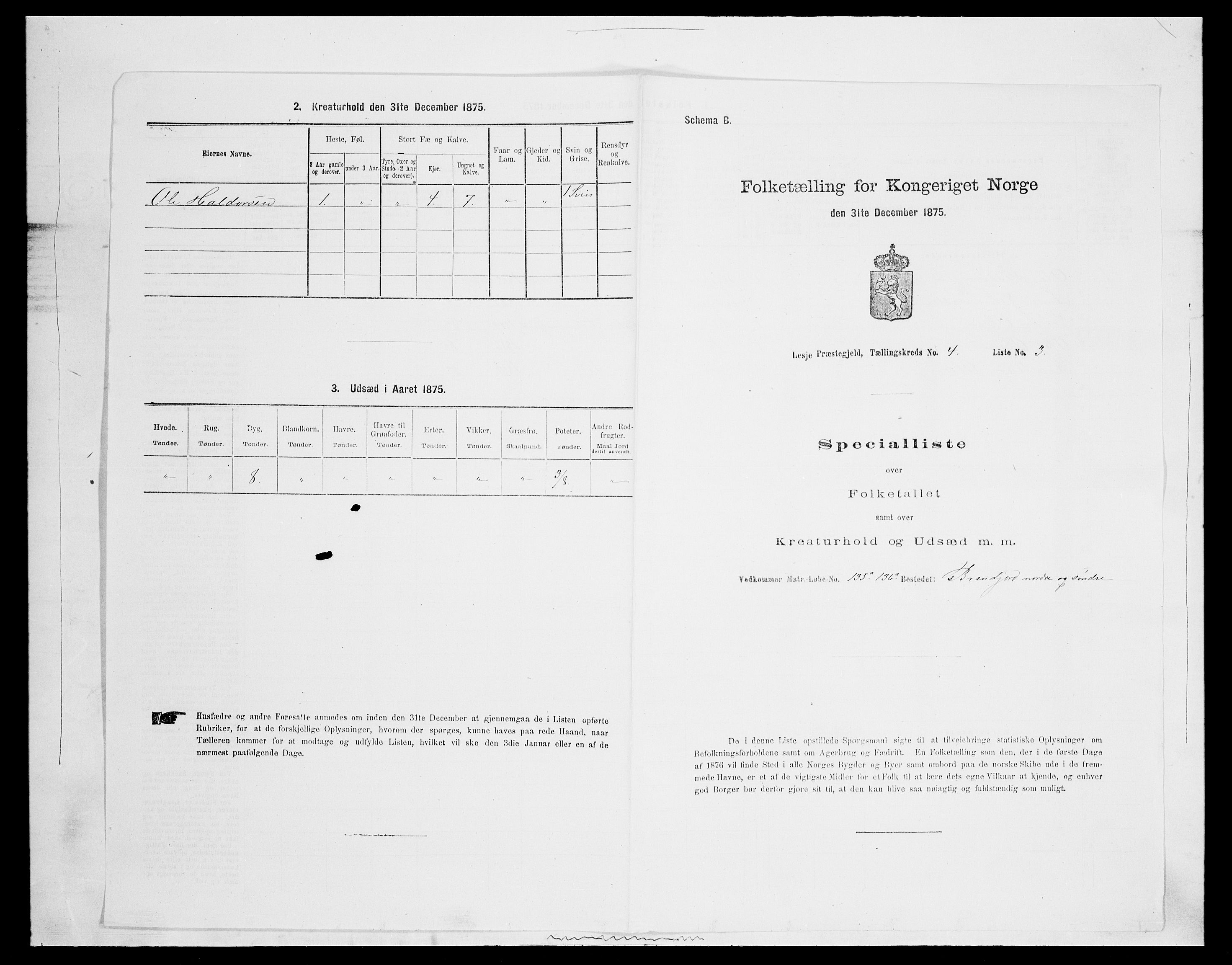 SAH, Folketelling 1875 for 0512P Lesja prestegjeld, 1875, s. 549