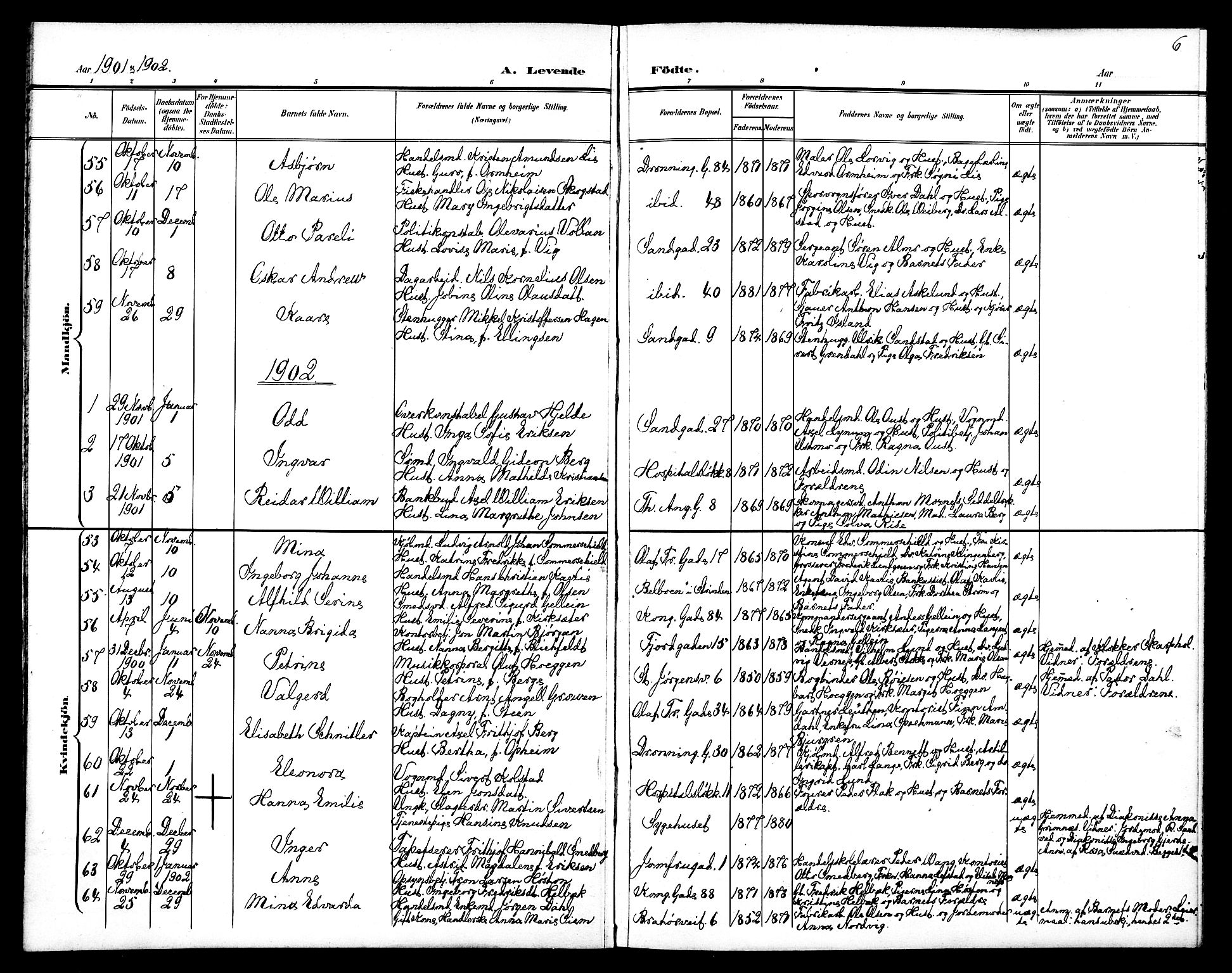 Ministerialprotokoller, klokkerbøker og fødselsregistre - Sør-Trøndelag, AV/SAT-A-1456/602/L0144: Klokkerbok nr. 602C12, 1897-1905, s. 6
