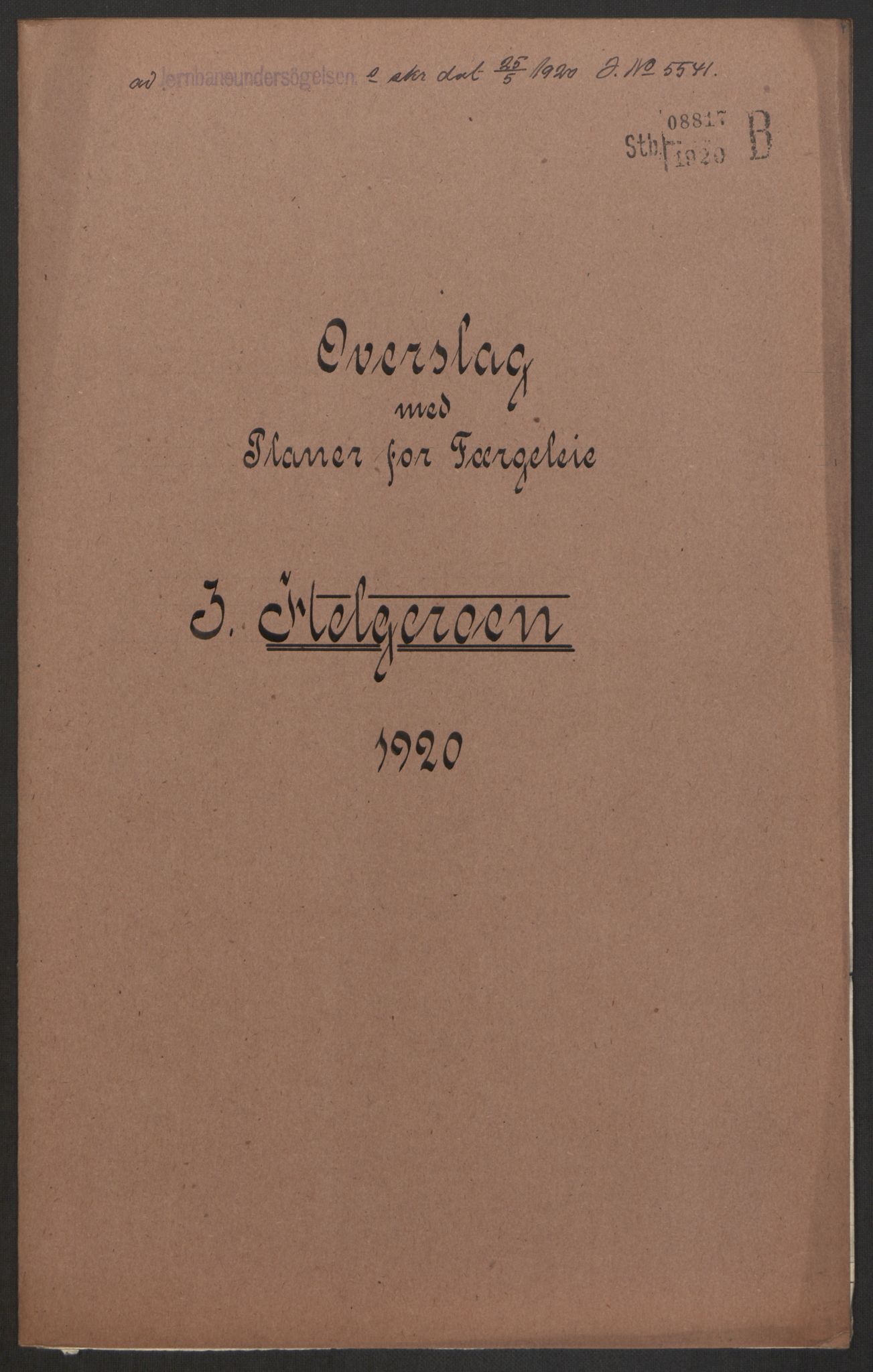 Norges Statsbaner, Baneavdelingen B, RA/S-1619/1/F/Fa/L0042: NORGE-JYLLAND, 1920, s. 244