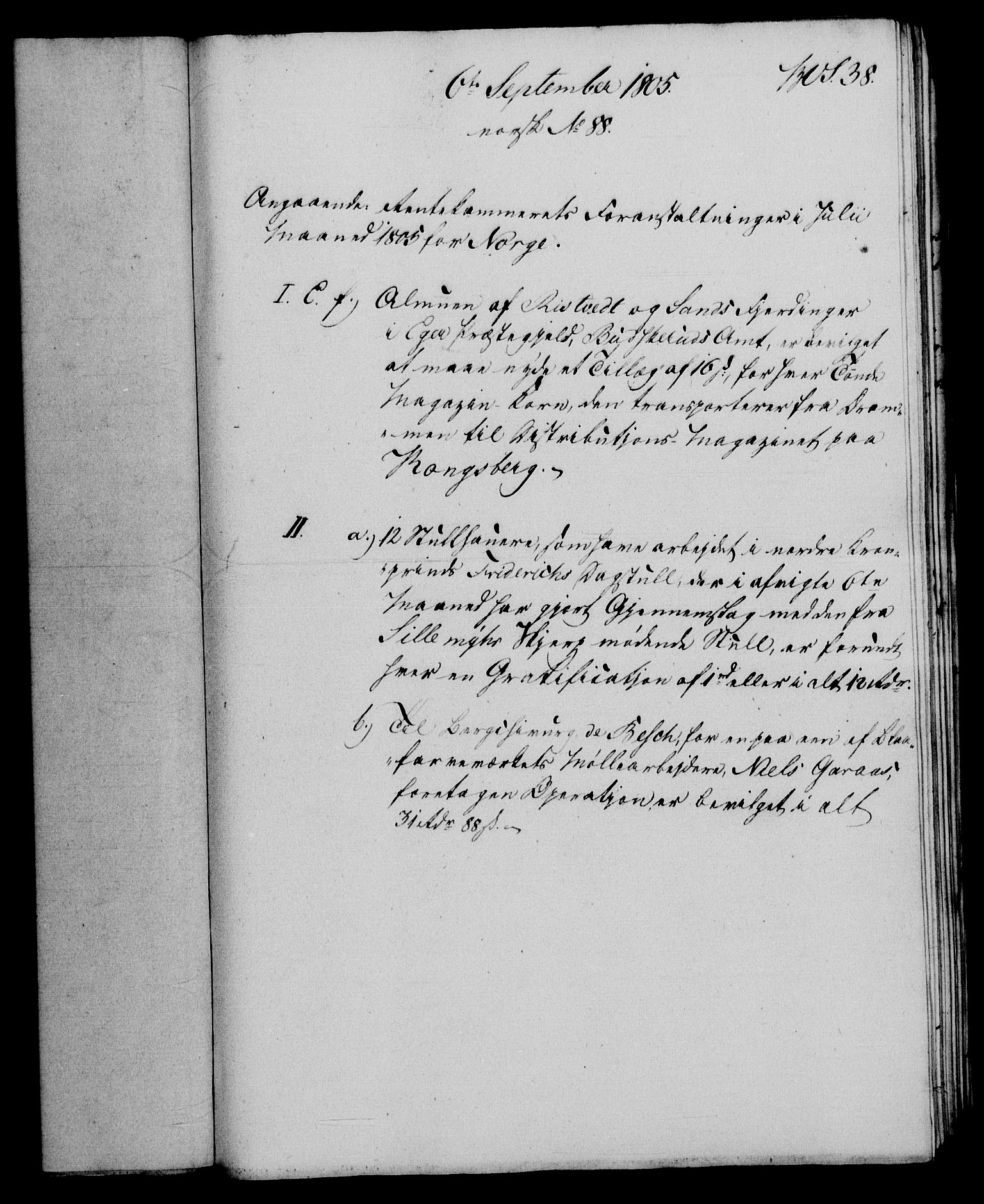 Rentekammeret, Renteskriverkontorene, AV/RA-EA-3115/M/Mf/Mfb/L0007: Relasjons- og resolusjonsprotokoll med register (merket RK 54.13), 1805-1806