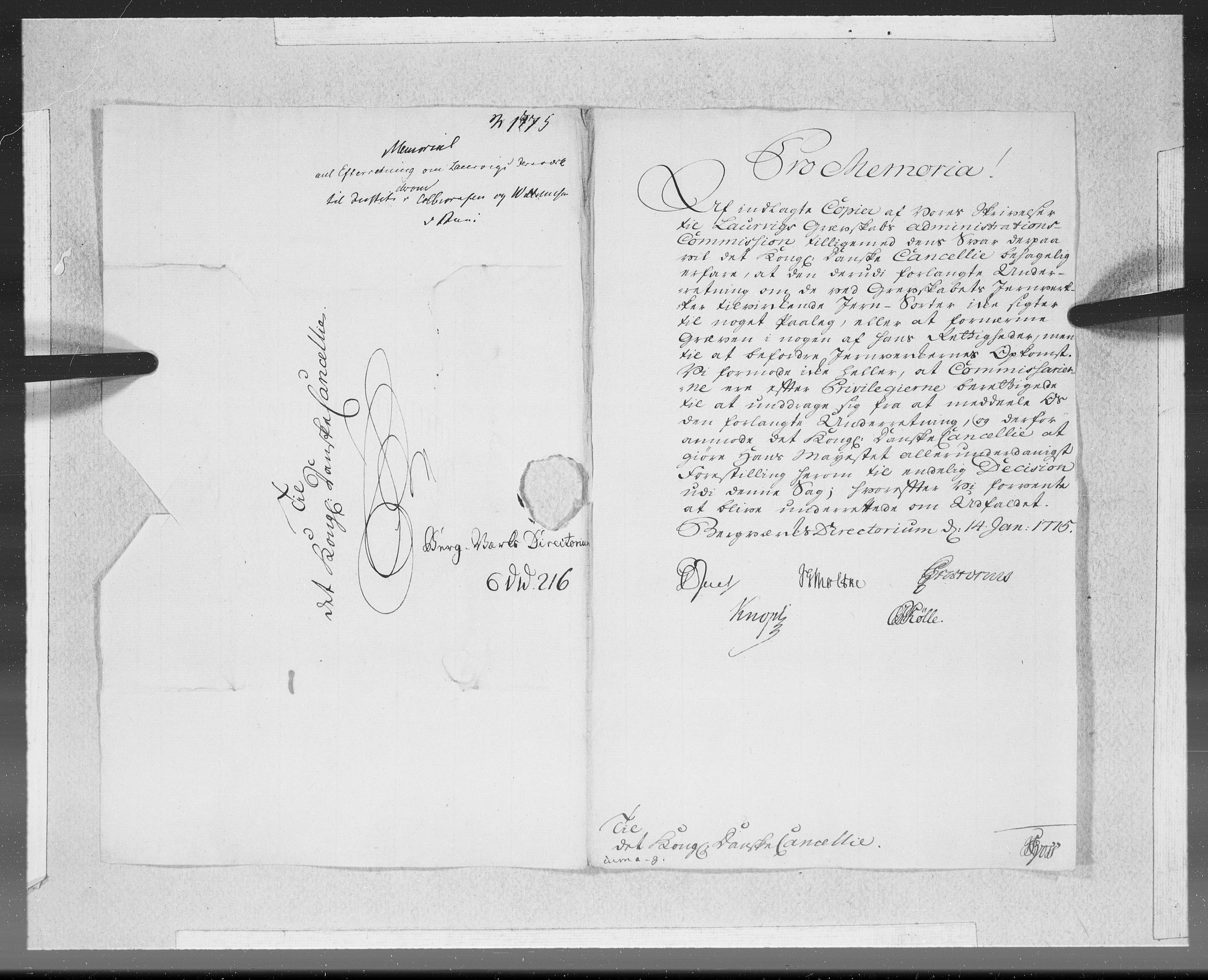 Danske Kanselli 1572-1799, AV/RA-EA-3023/F/Fc/Fcc/Fcca/L0216: Norske innlegg 1572-1799, 1775, s. 254