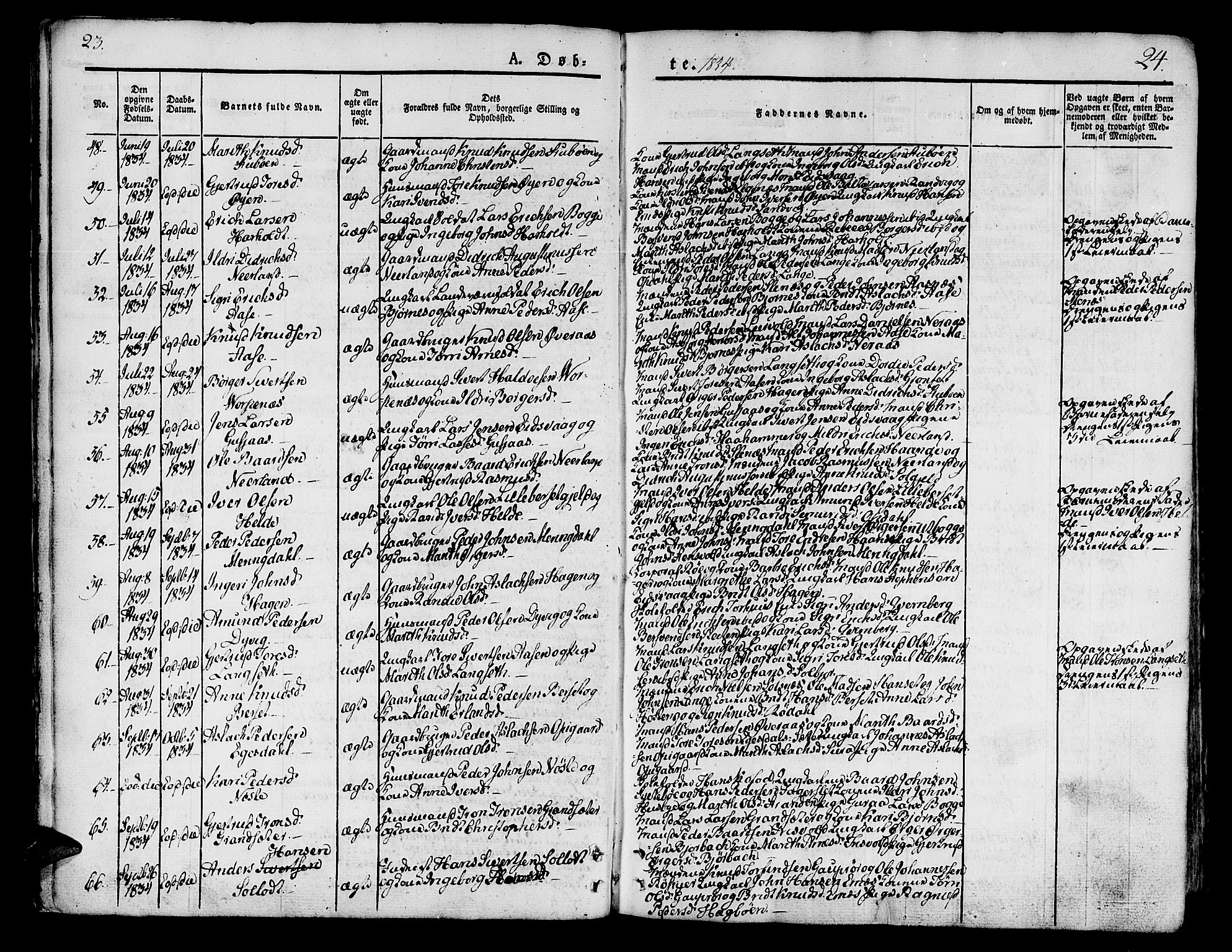 Ministerialprotokoller, klokkerbøker og fødselsregistre - Møre og Romsdal, AV/SAT-A-1454/551/L0624: Ministerialbok nr. 551A04, 1831-1845, s. 23-24