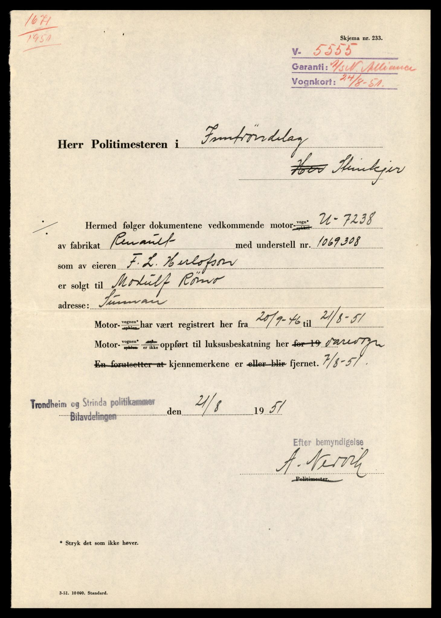 Møre og Romsdal vegkontor - Ålesund trafikkstasjon, AV/SAT-A-4099/F/Fe/L0035: Registreringskort for kjøretøy T 12653 - T 12829, 1927-1998, s. 462