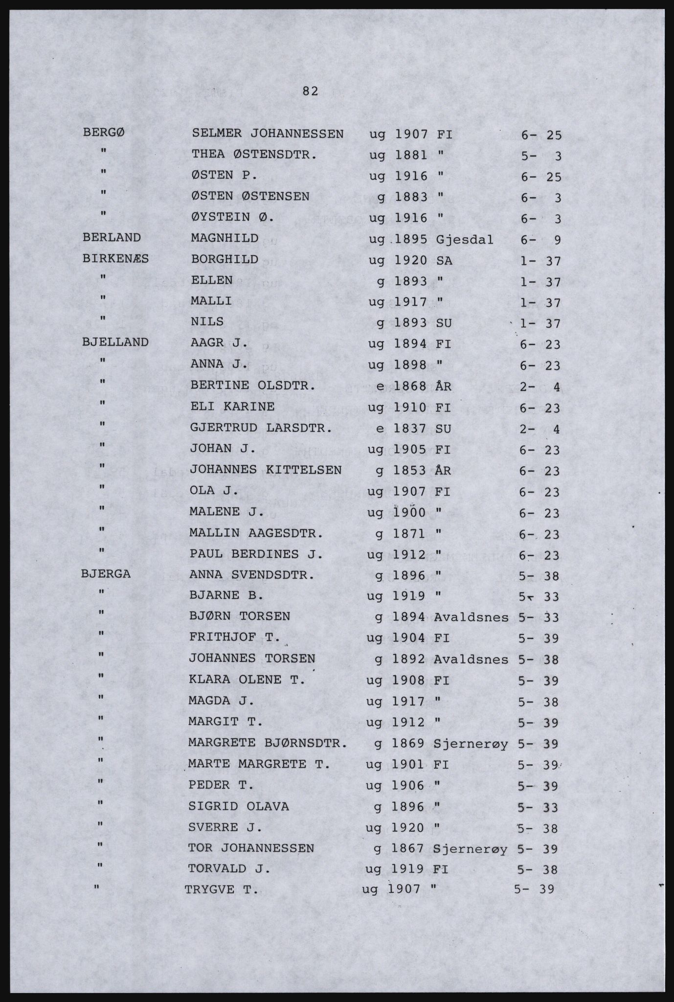 SAST, Avskrift av folketellingen 1920 for Indre Ryfylke, 1920, s. 438