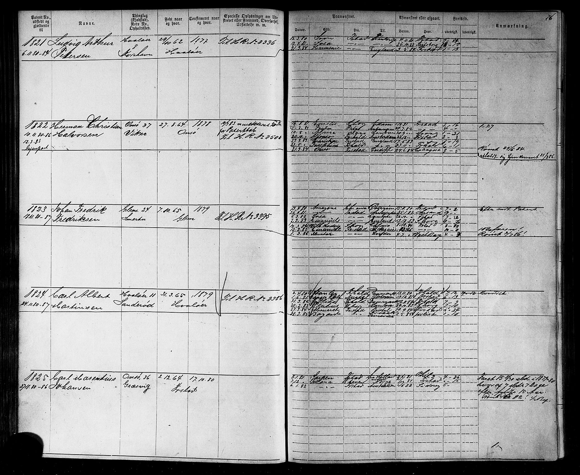 Fredrikstad mønstringskontor, AV/SAO-A-10569b/F/Fc/Fca/L0004: Annotasjonsrulle, 1885-1893, s. 78