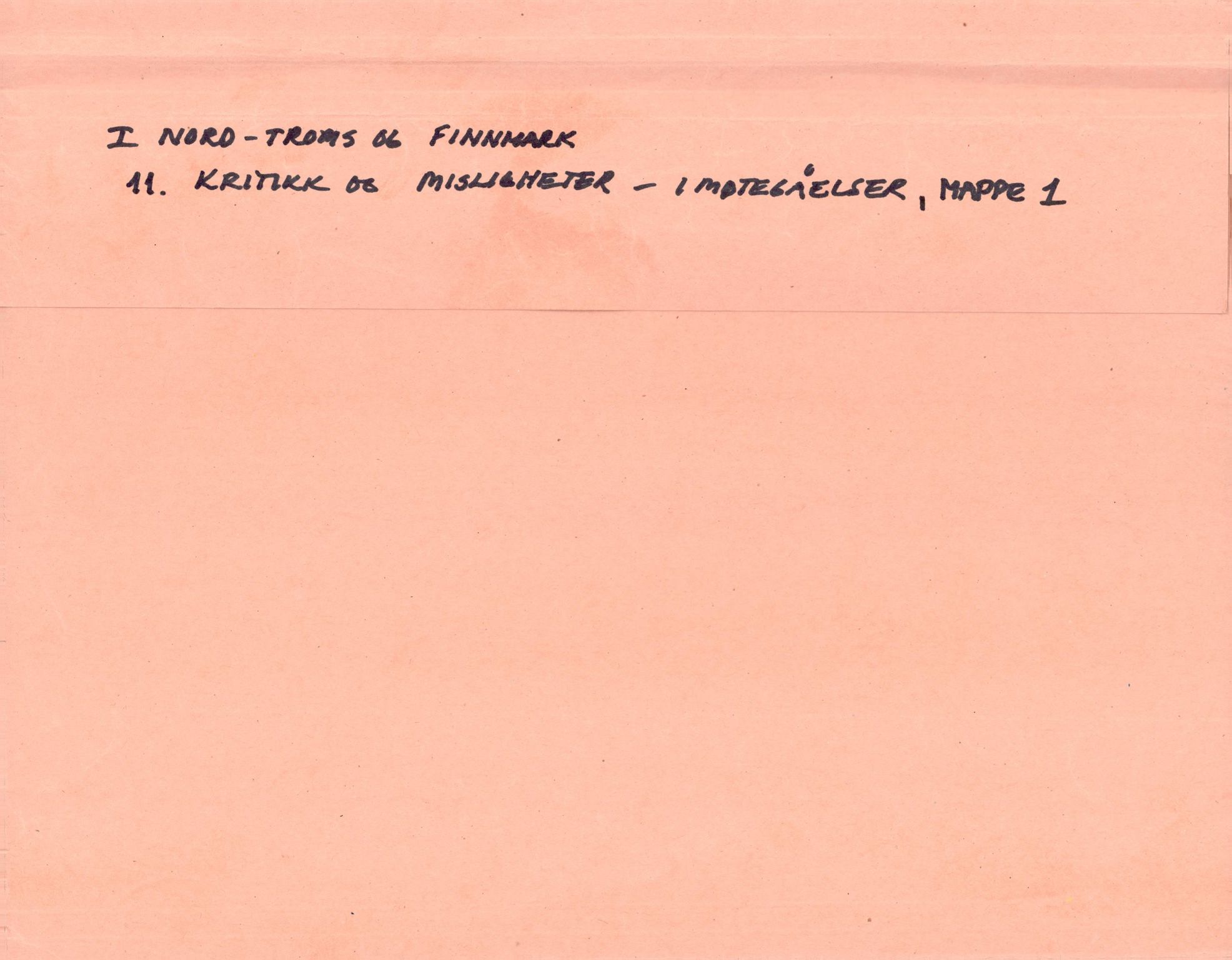 Finnmarkskontorets presse- og opplysningsarkiv , FMFB/A-1198/E/L0003/0011: I Nord-Troms og Finnmark - generelt  / Kritikk og misligheter - imøtegåelser, 1945-1947