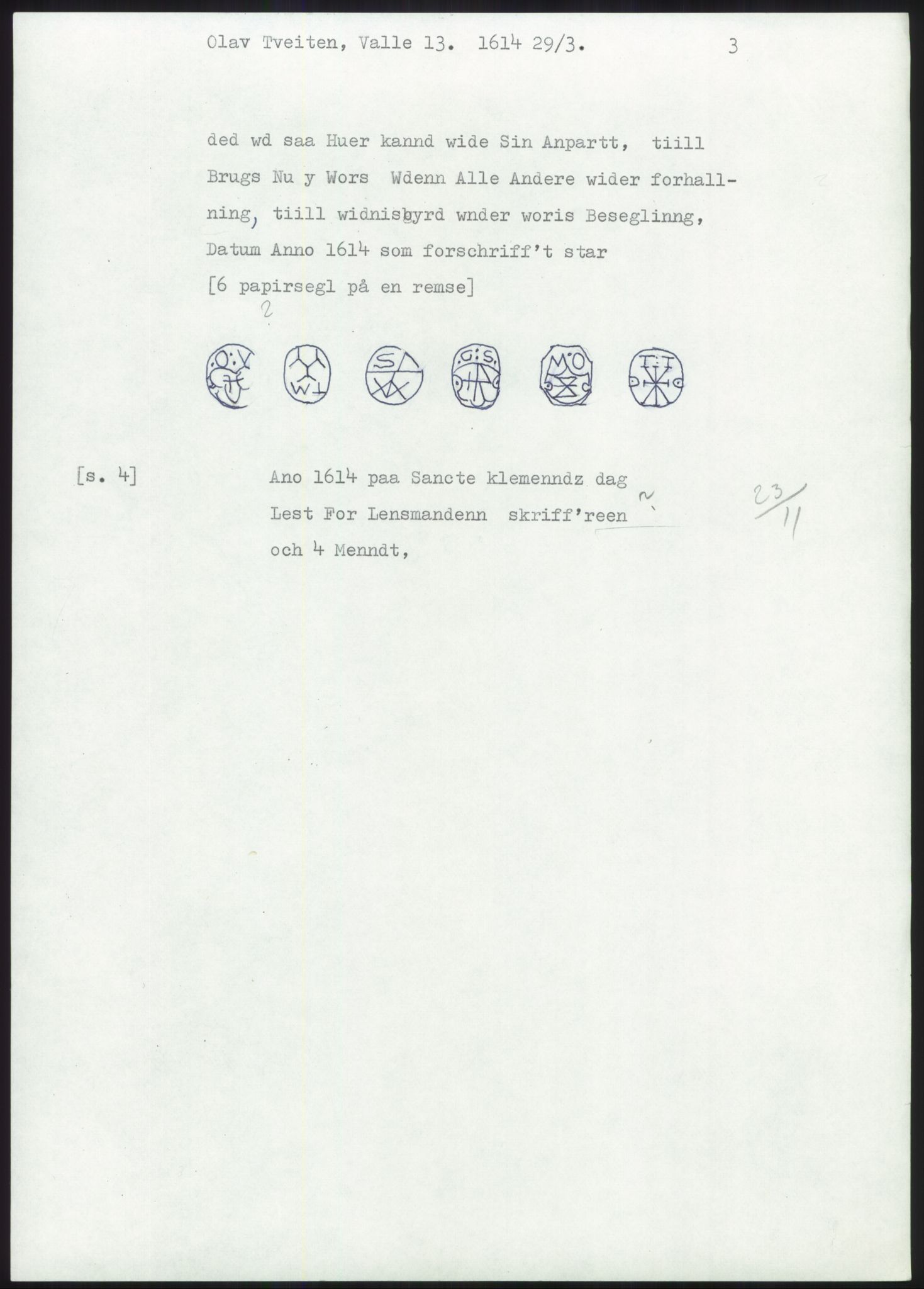 Samlinger til kildeutgivelse, Diplomavskriftsamlingen, RA/EA-4053/H/Ha, s. 27