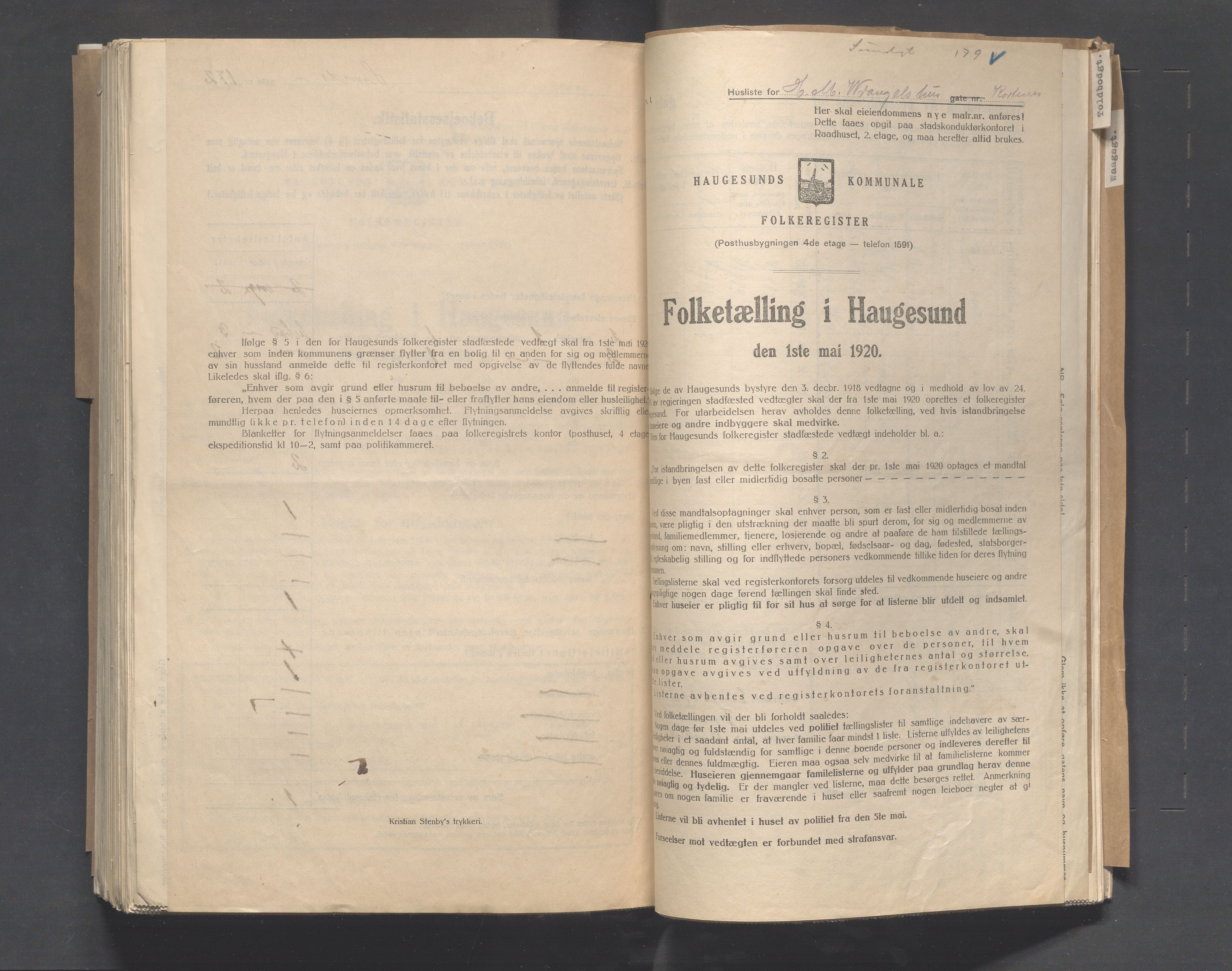 IKAR, Kommunal folketelling 1.5.1920 for Haugesund, 1920, s. 7107
