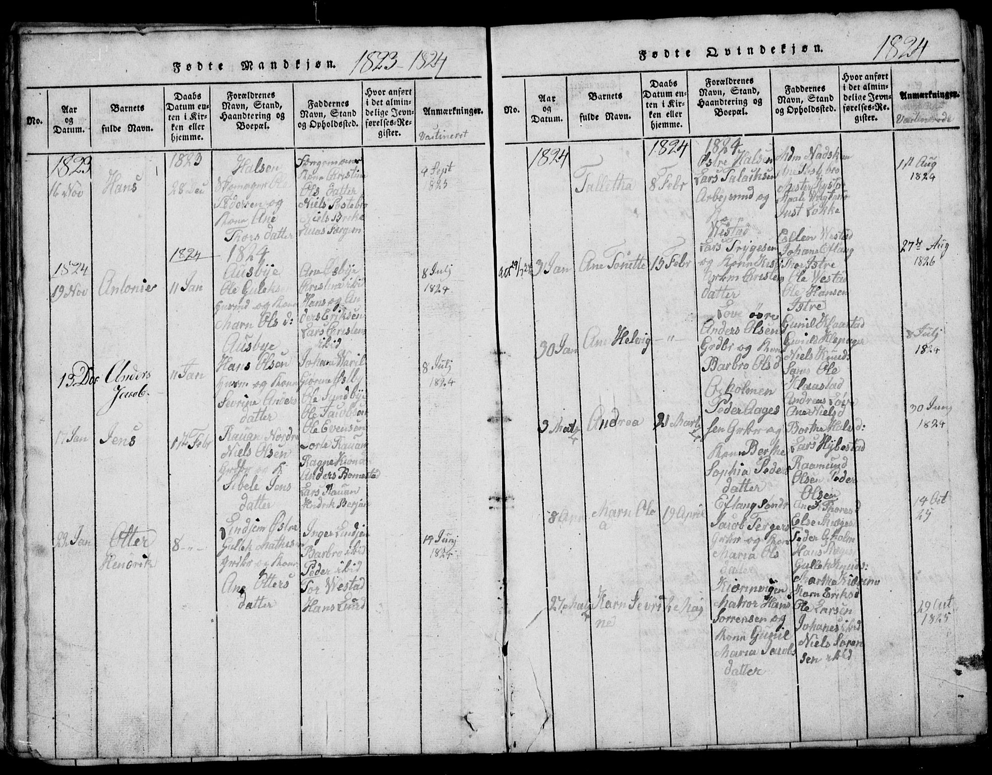 Tjølling kirkebøker, AV/SAKO-A-60/G/Ga/L0001: Klokkerbok nr. 1, 1814-1835, s. 90