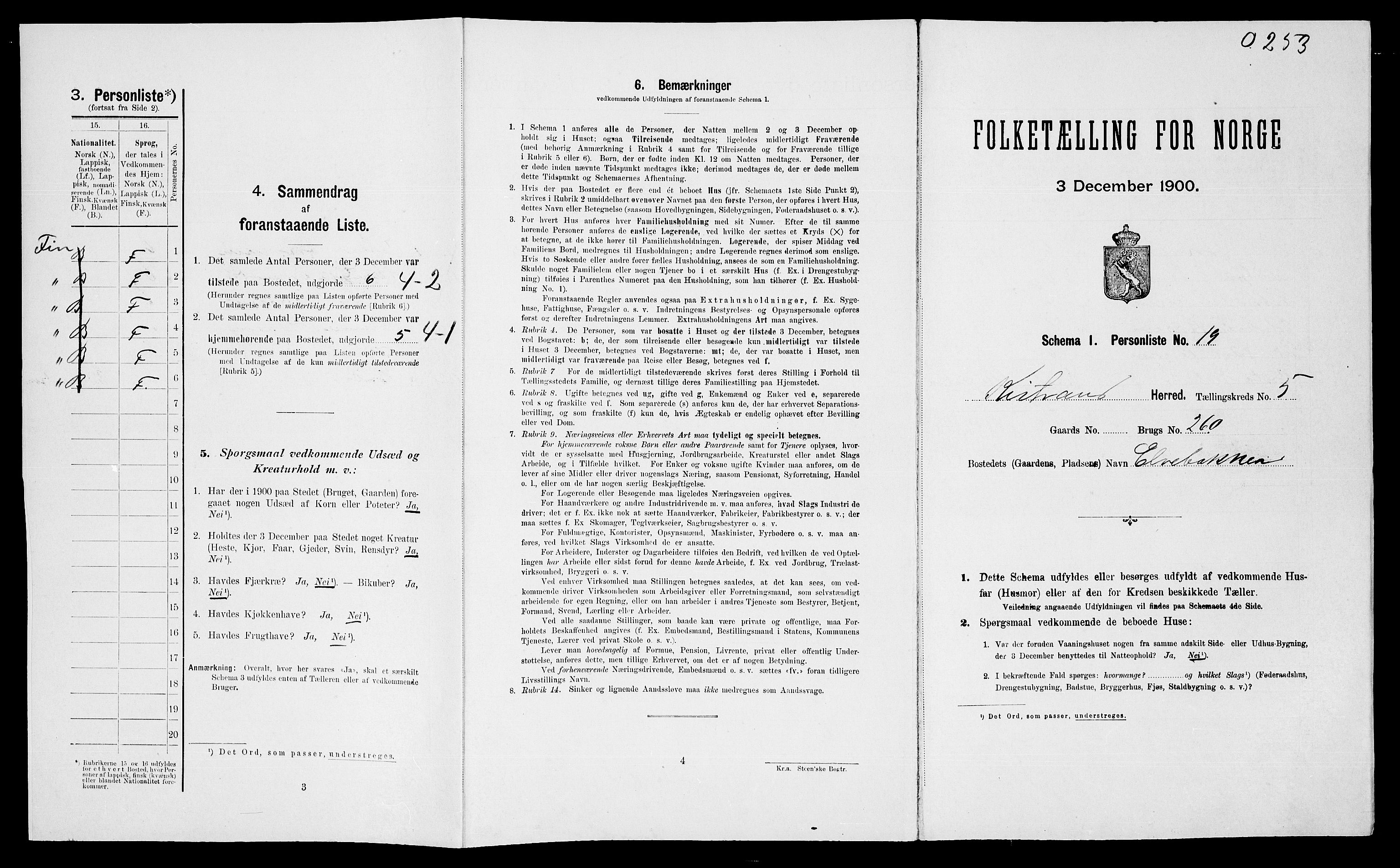 SATØ, Folketelling 1900 for 2020 Kistrand herred, 1900, s. 410